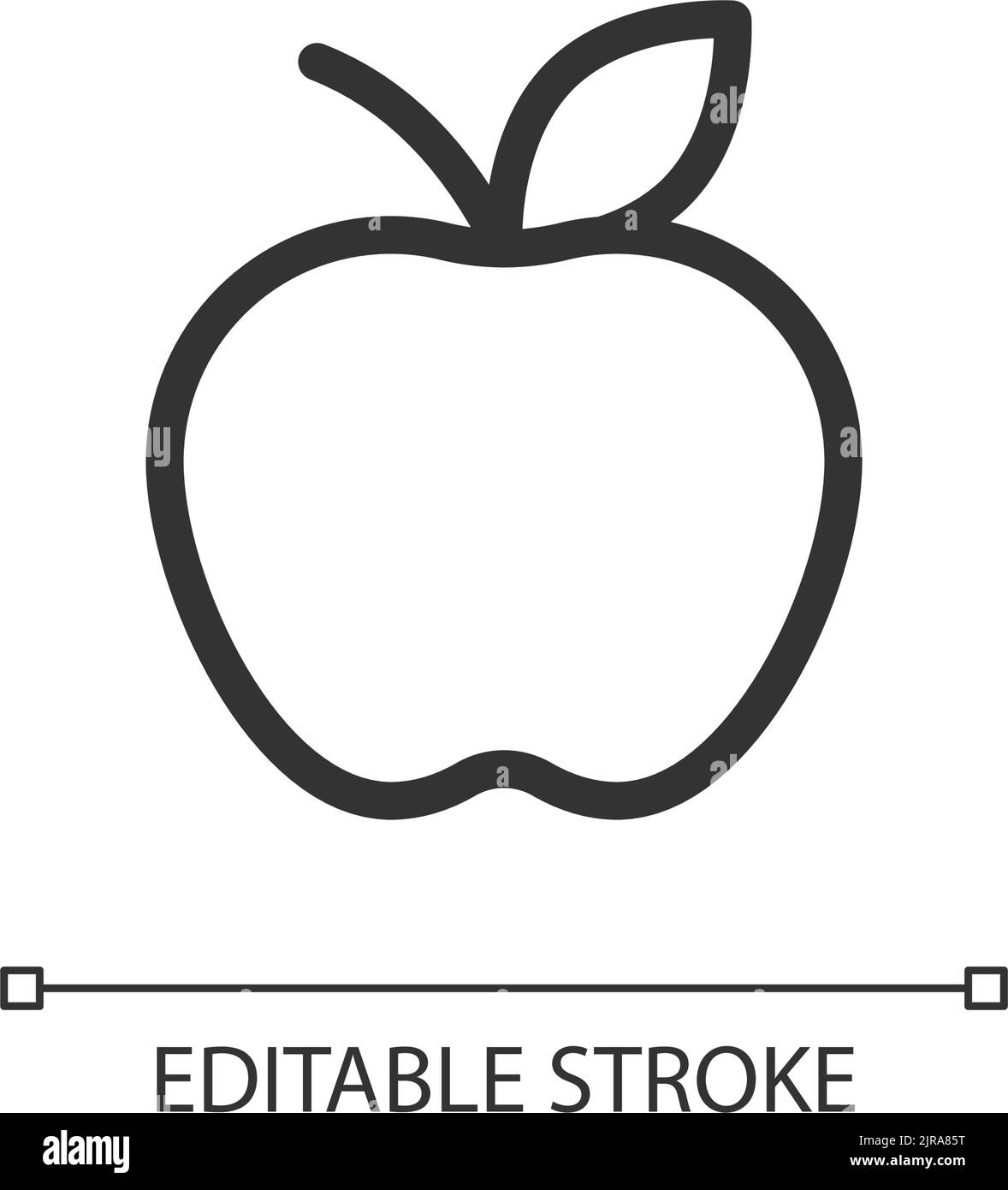 Apple fruit pixel perfect linear ui icon Stock Vector Image & Art - Alamy