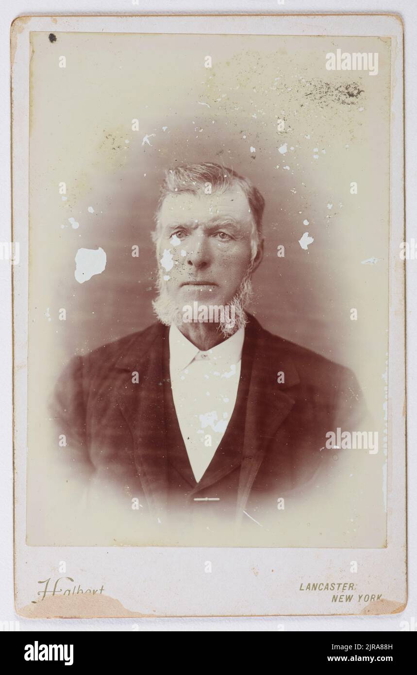 Portrait of a man, circa 1880s, New York, by Herbert H Halbert. Stock Photo
