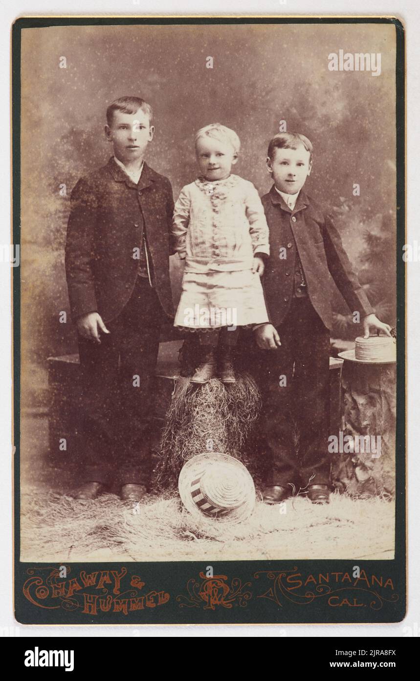 Len's Boy's, 1887-1889, Santa Ana, by Conaway and Hummel. Stock Photo