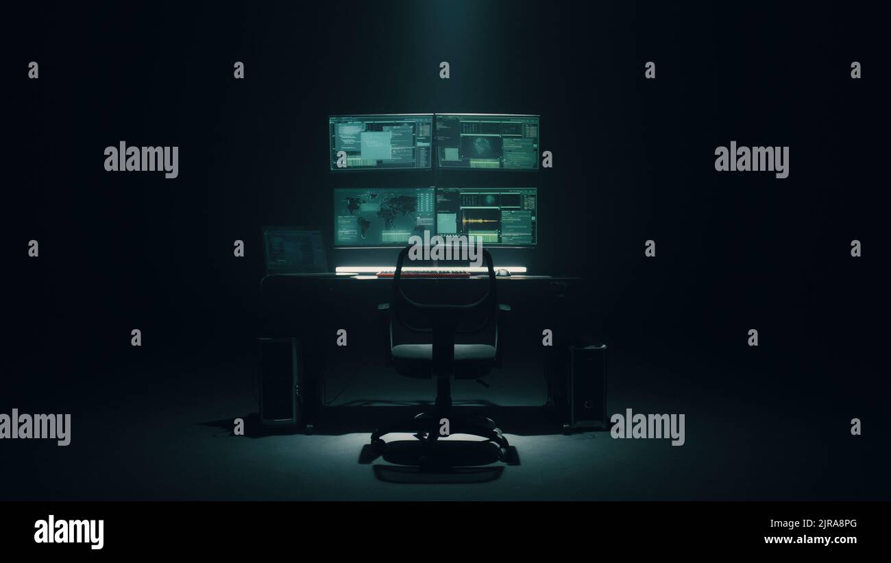 Concept shot of cyber criminal taking