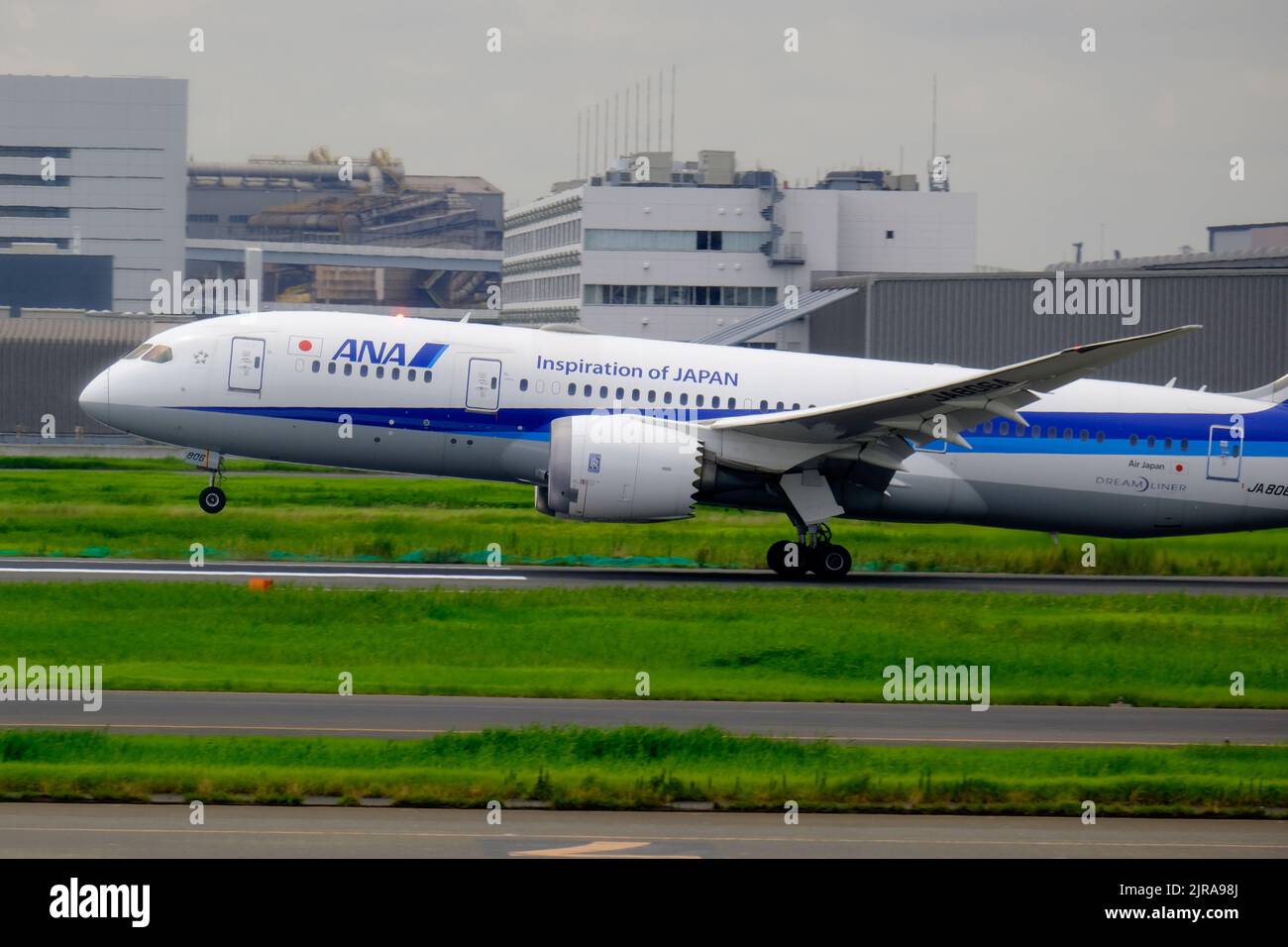 All Nippon Airways (ANA) airplane seen at the Tokyo International ...