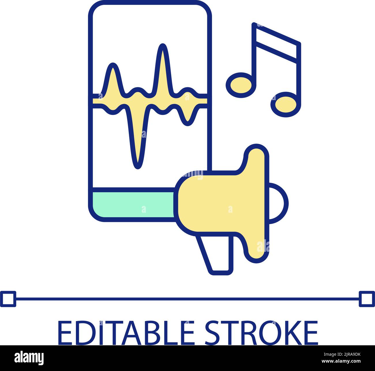 Music in advertising RGB color icon Stock Vector Image & Art - Alamy