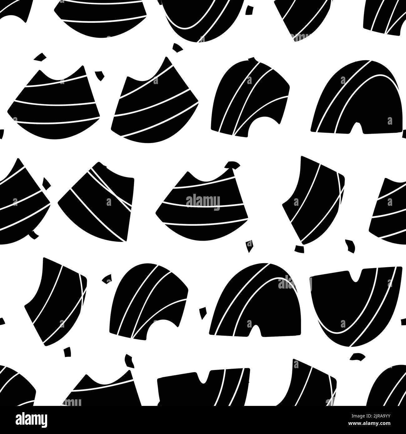 Vector geometric seamless pattern. Repeating abstract black and white ...