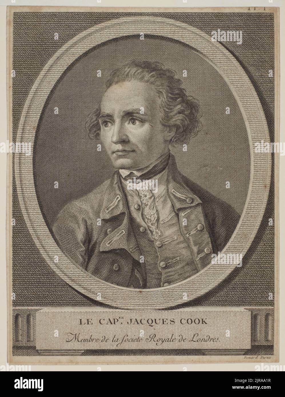 Le Capitaine Jacques Cook, circa 1778, by Robert Bénard. Acquisition history unknown Stock Photo