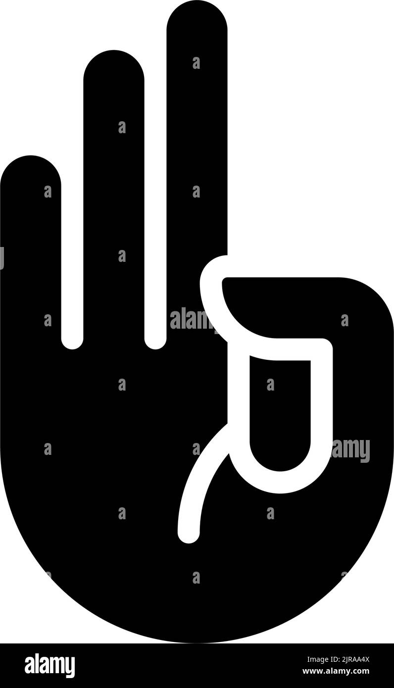 Counting on fingers black glyph icon stock vector image art alamy