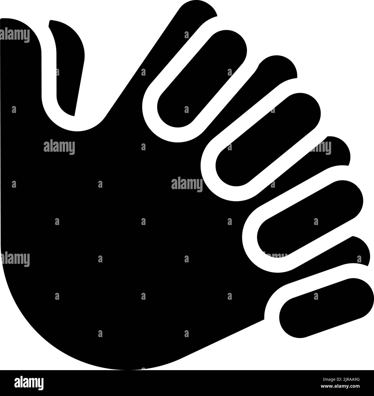 Clasped hands black glyph icon Stock Vector