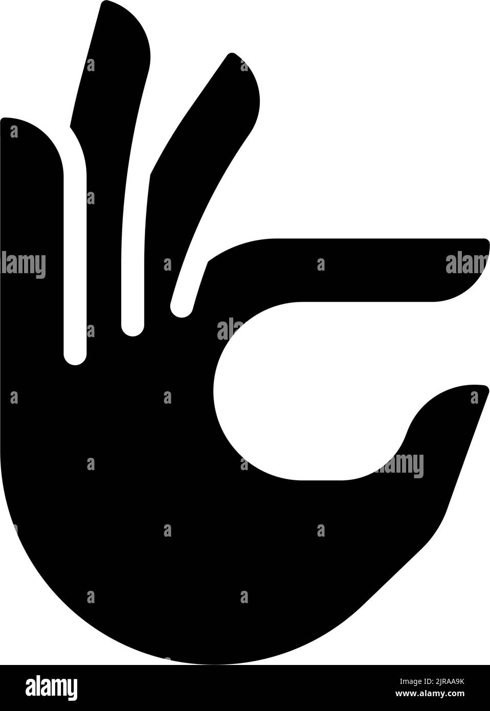 Fingers holding small item black glyph icon Stock Vector