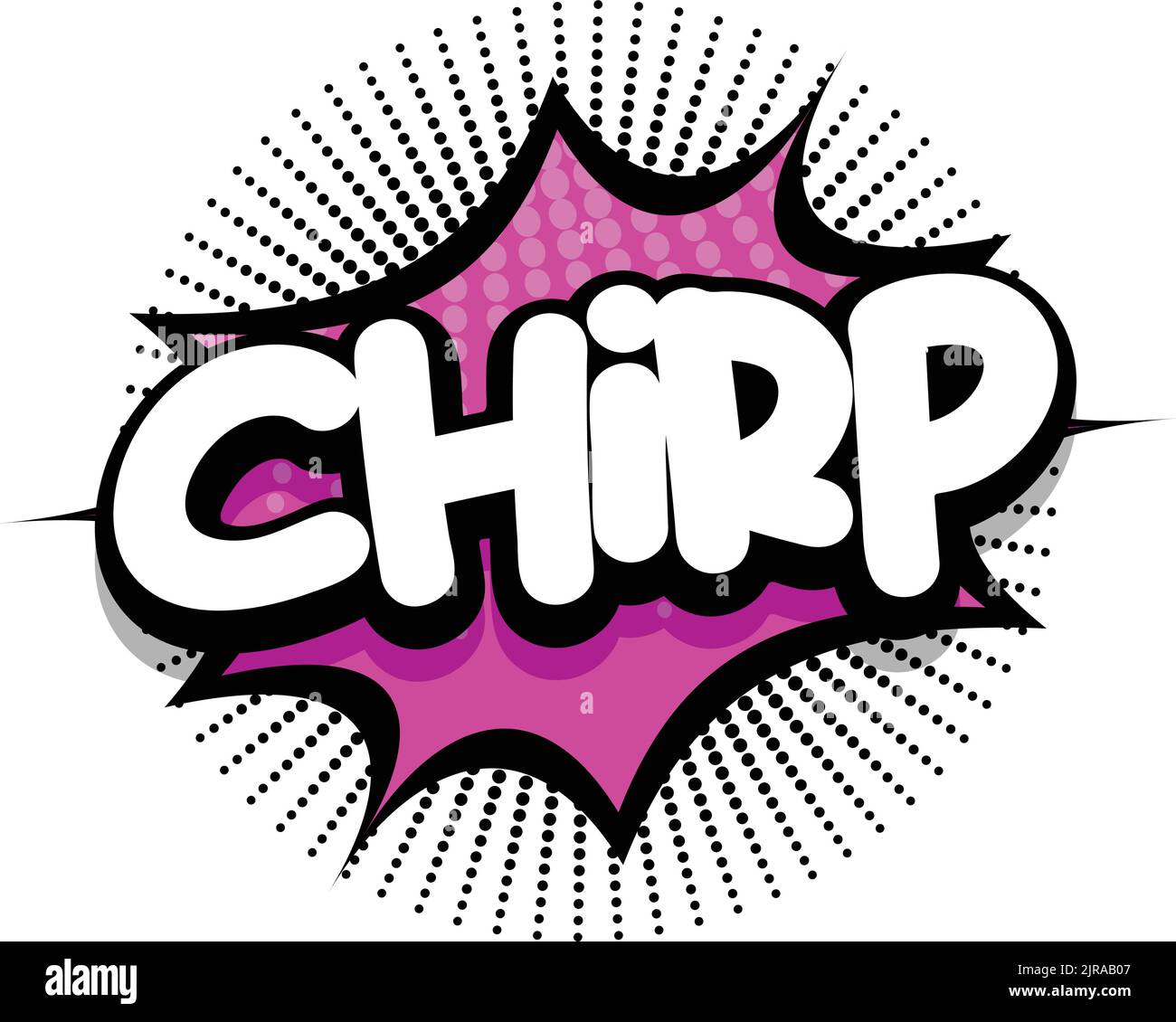 Chirp Comic Book Speech Explosion Bubble Vector Art Illustration For Comic Lovers Stock Vector