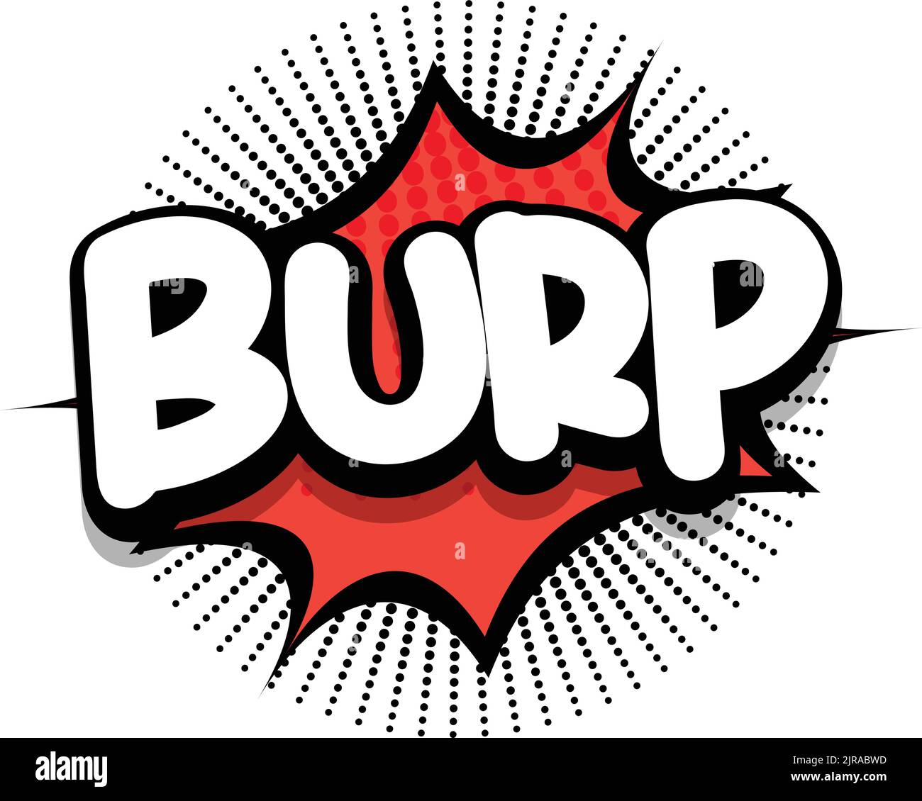 burp Comic book Speech explosion bubble vector art illustration for