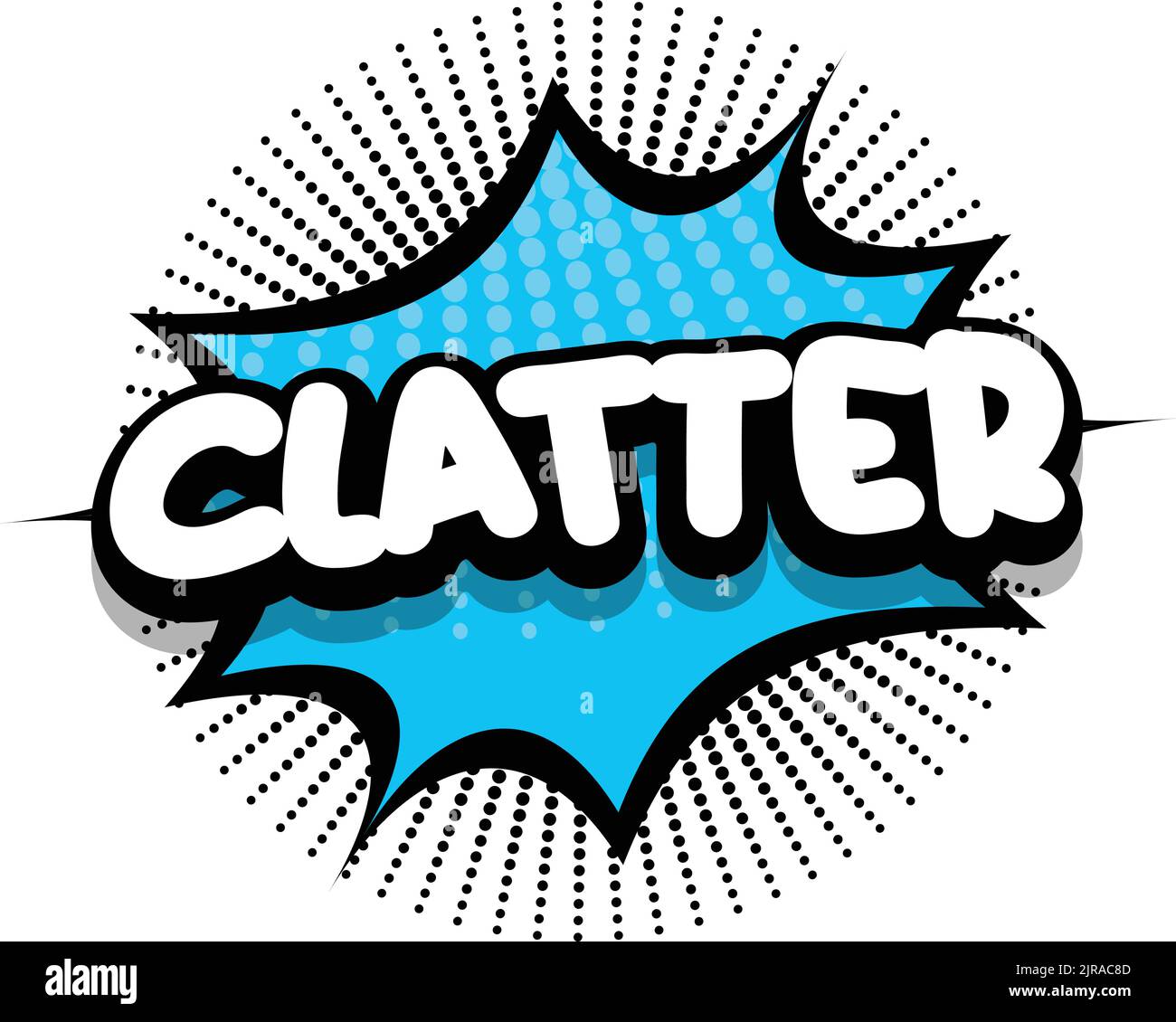 clatter Comic book Speech explosion bubble vector art illustration for