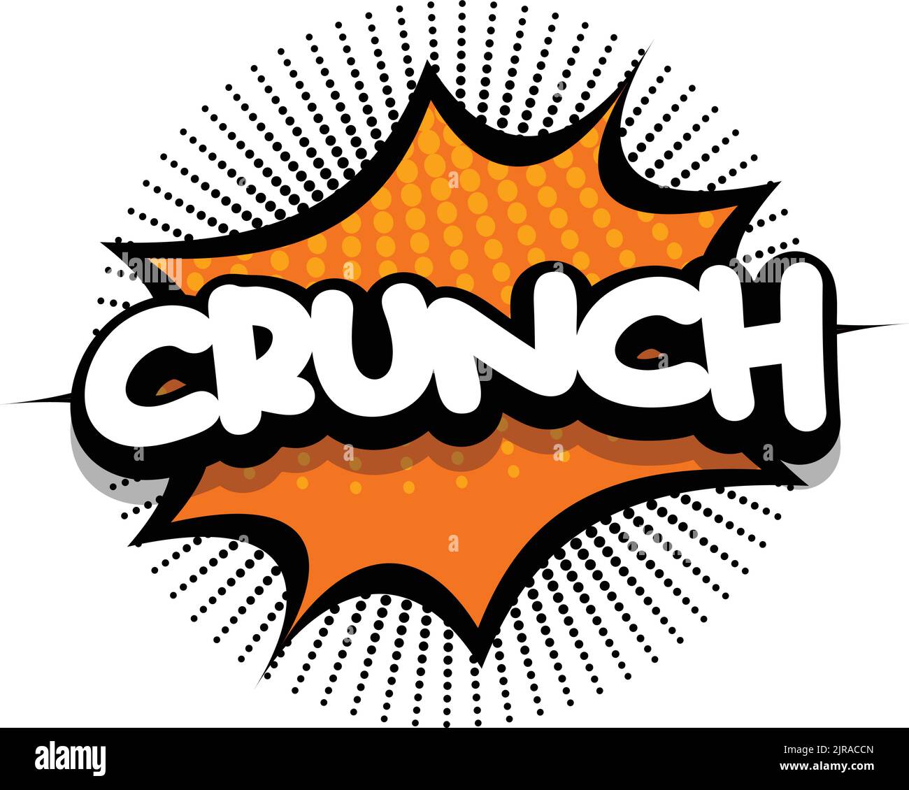 crunch Comic book Speech explosion bubble vector art illustration for