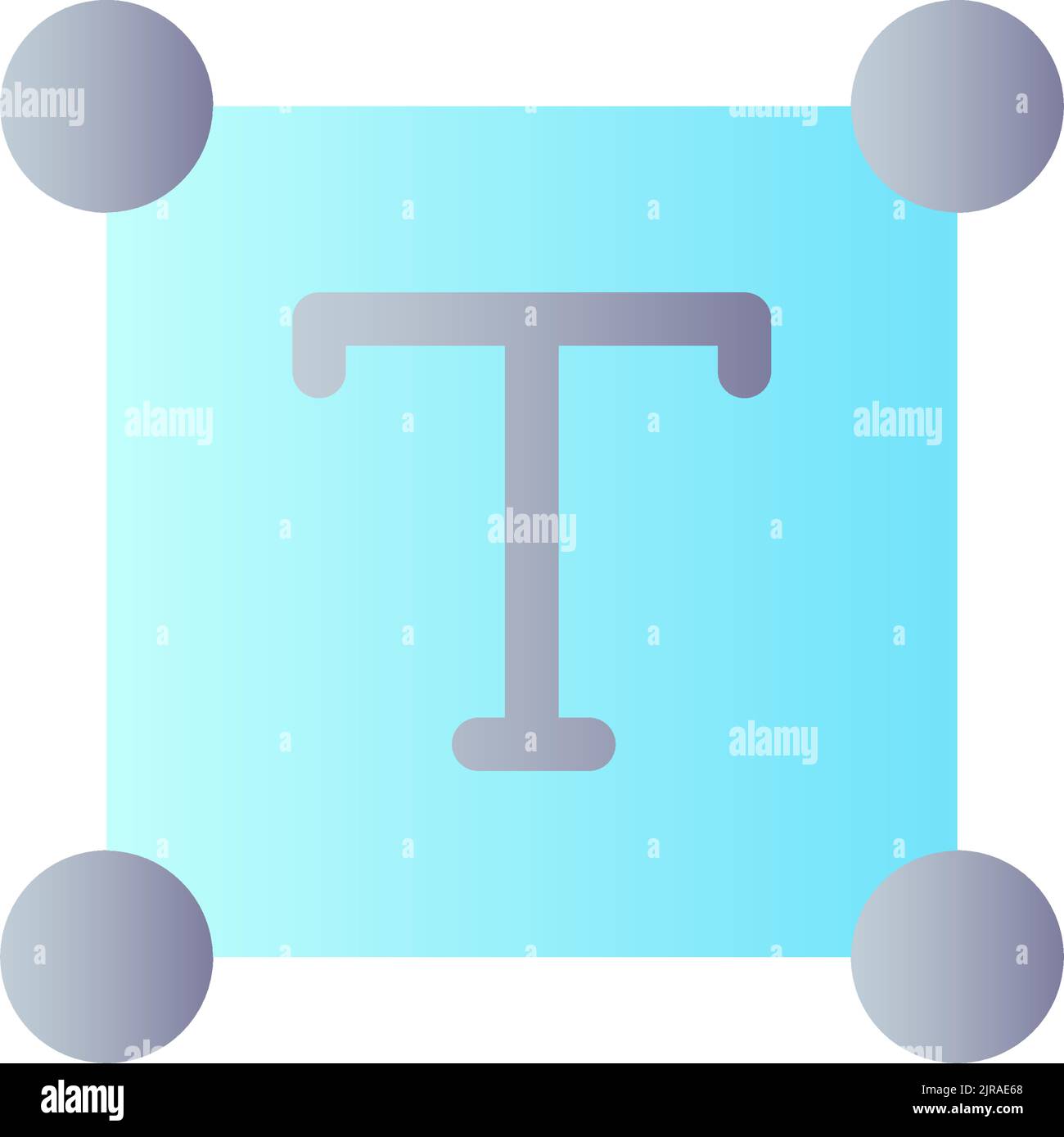 Text flat gradient color ui icon Stock Vector