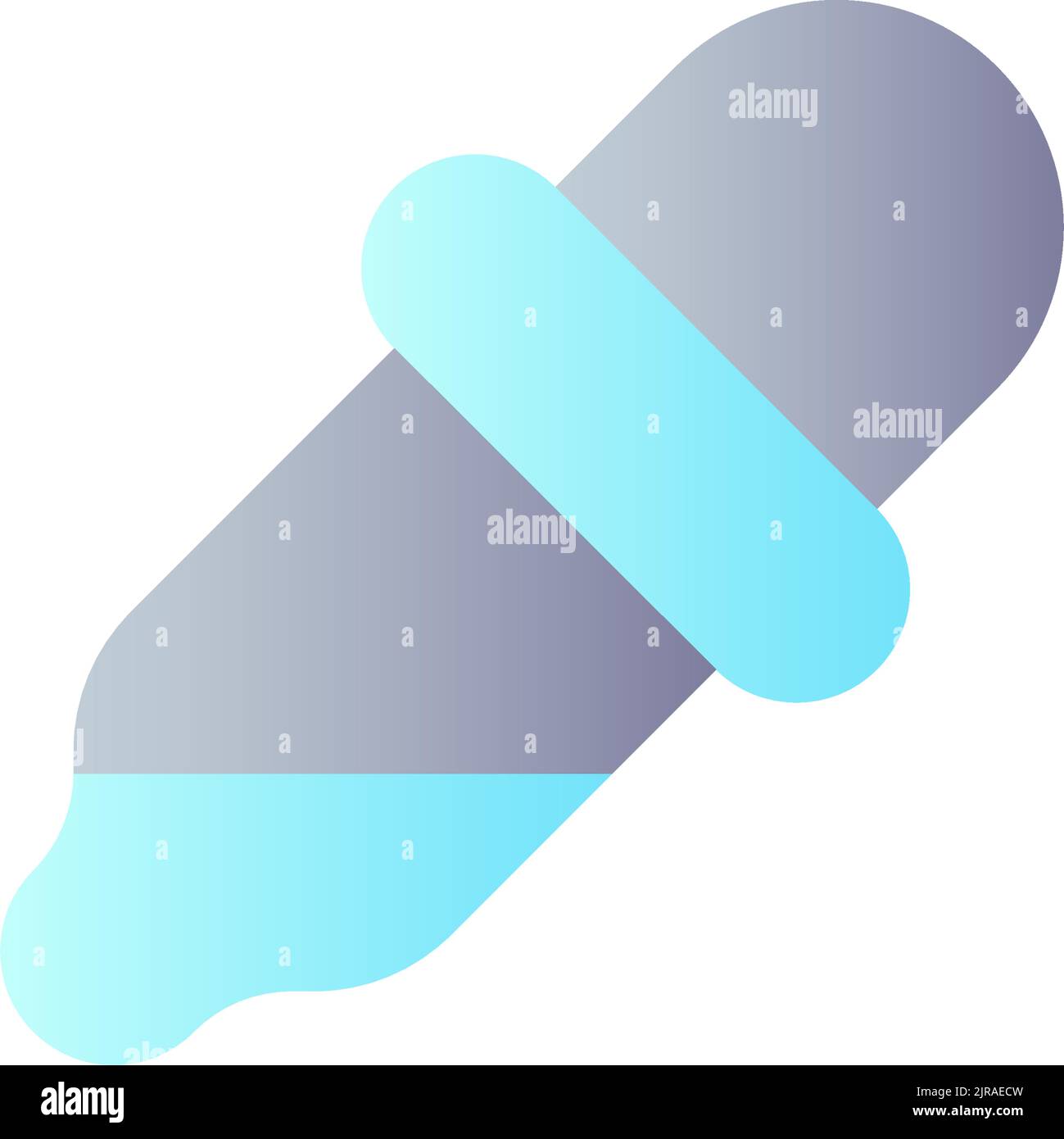 Eyedropper flat gradient color ui icon Stock Vector