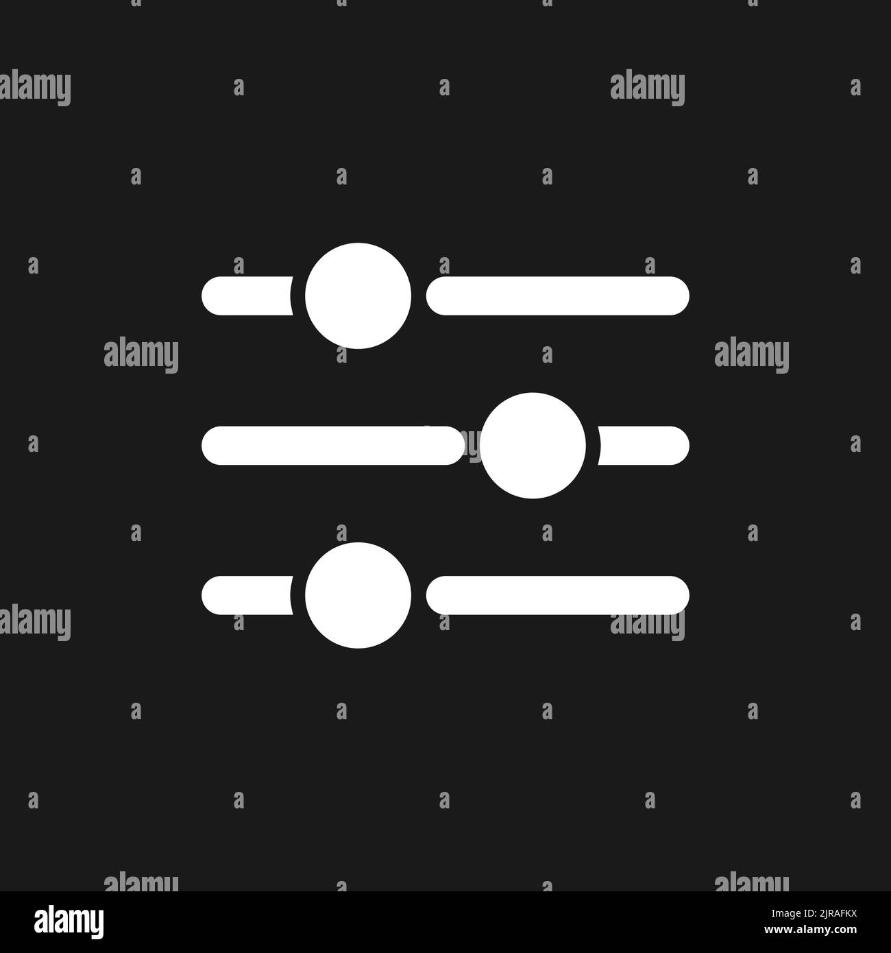 Adjustments dark mode glyph ui icon Stock Vector Image & Art - Alamy