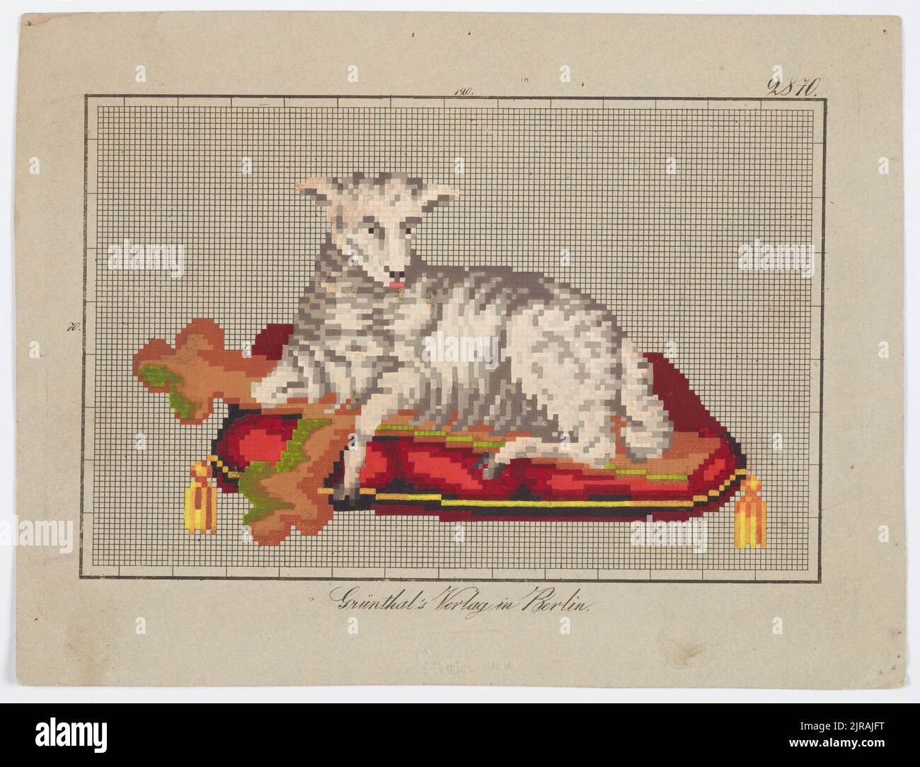 Needlework pattern, circa 1870-1900, Germany, by Z A Grunthal ...