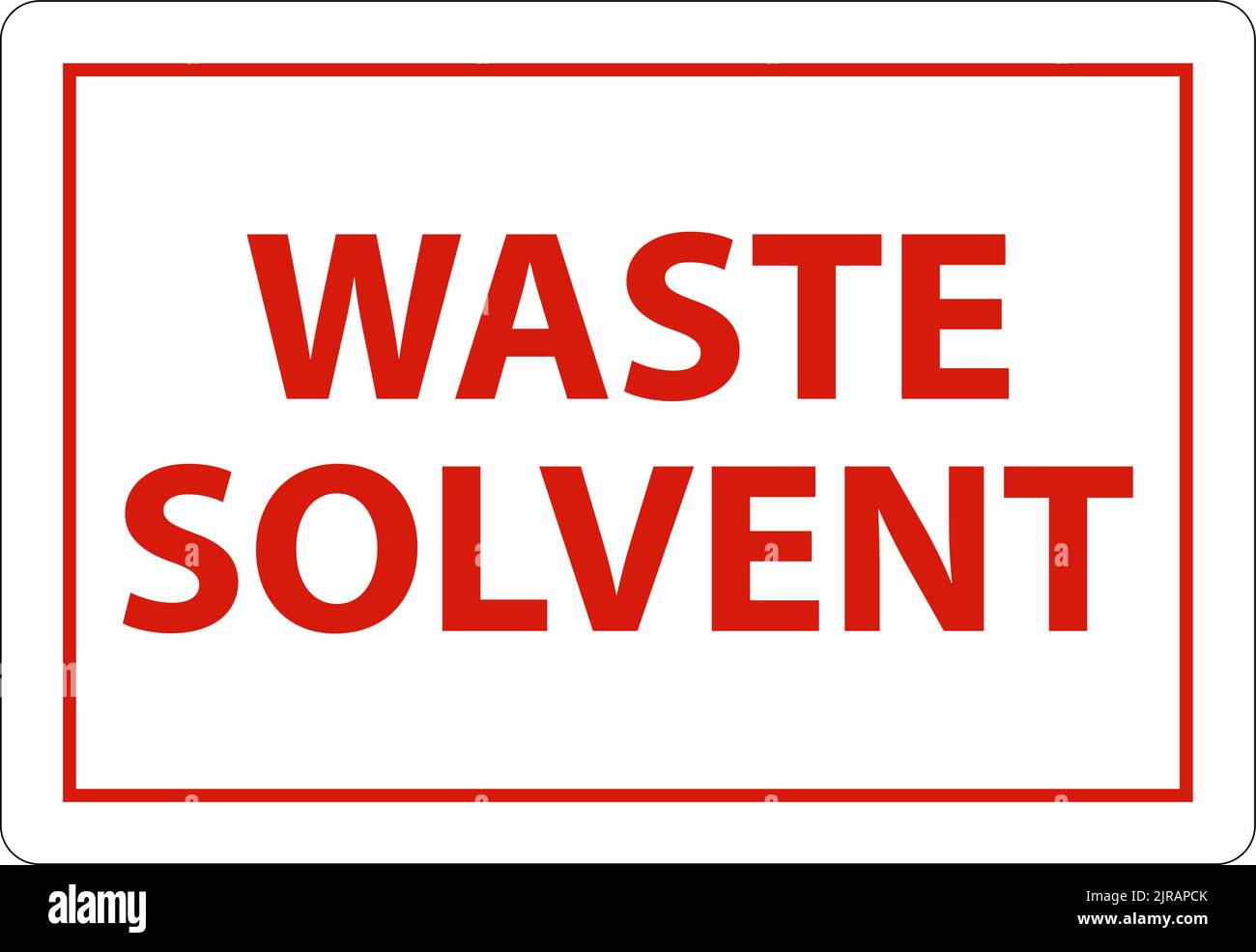 Danger Waste Solvent Sign On White Background Stock Vector