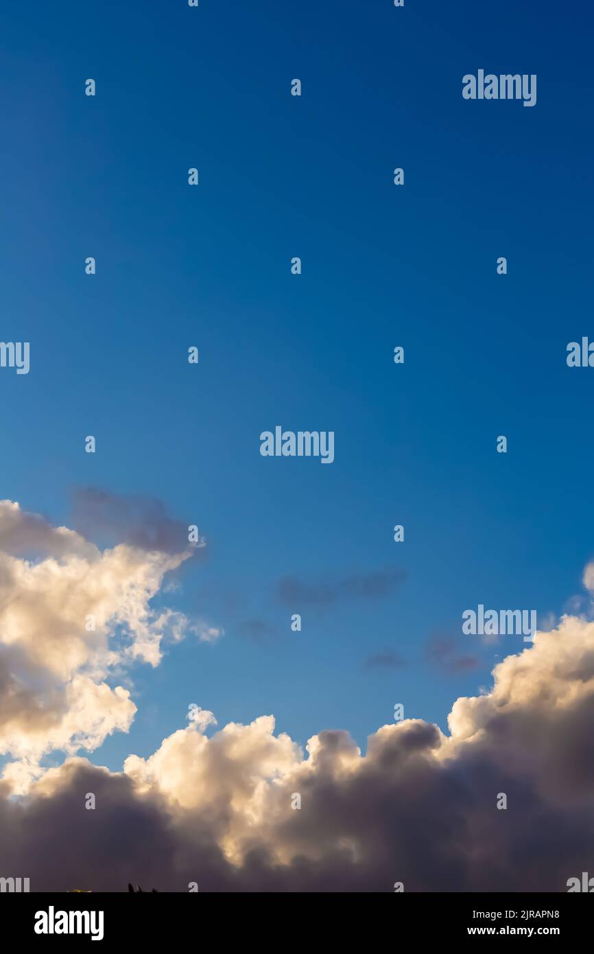 Cirrus and Stratus clouds in dramatic blue sky over Cape Town Stock Photo Alamy