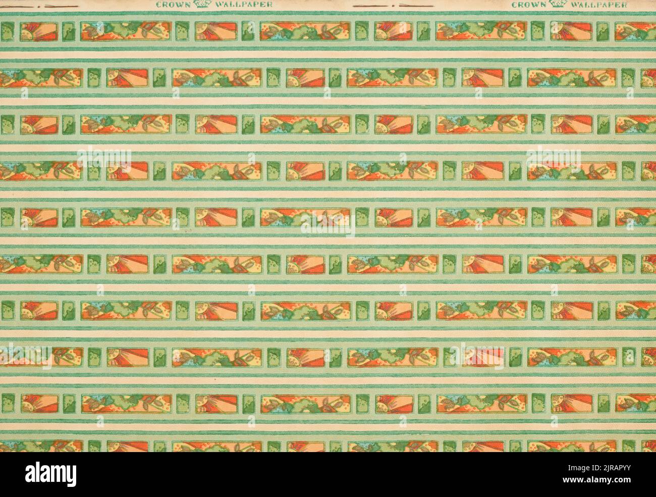 Wallpaper borders, 1930-1950, England, by Crown Wallpaper. Gift of Ray and Betty Weeber, 2010. Stock Photo