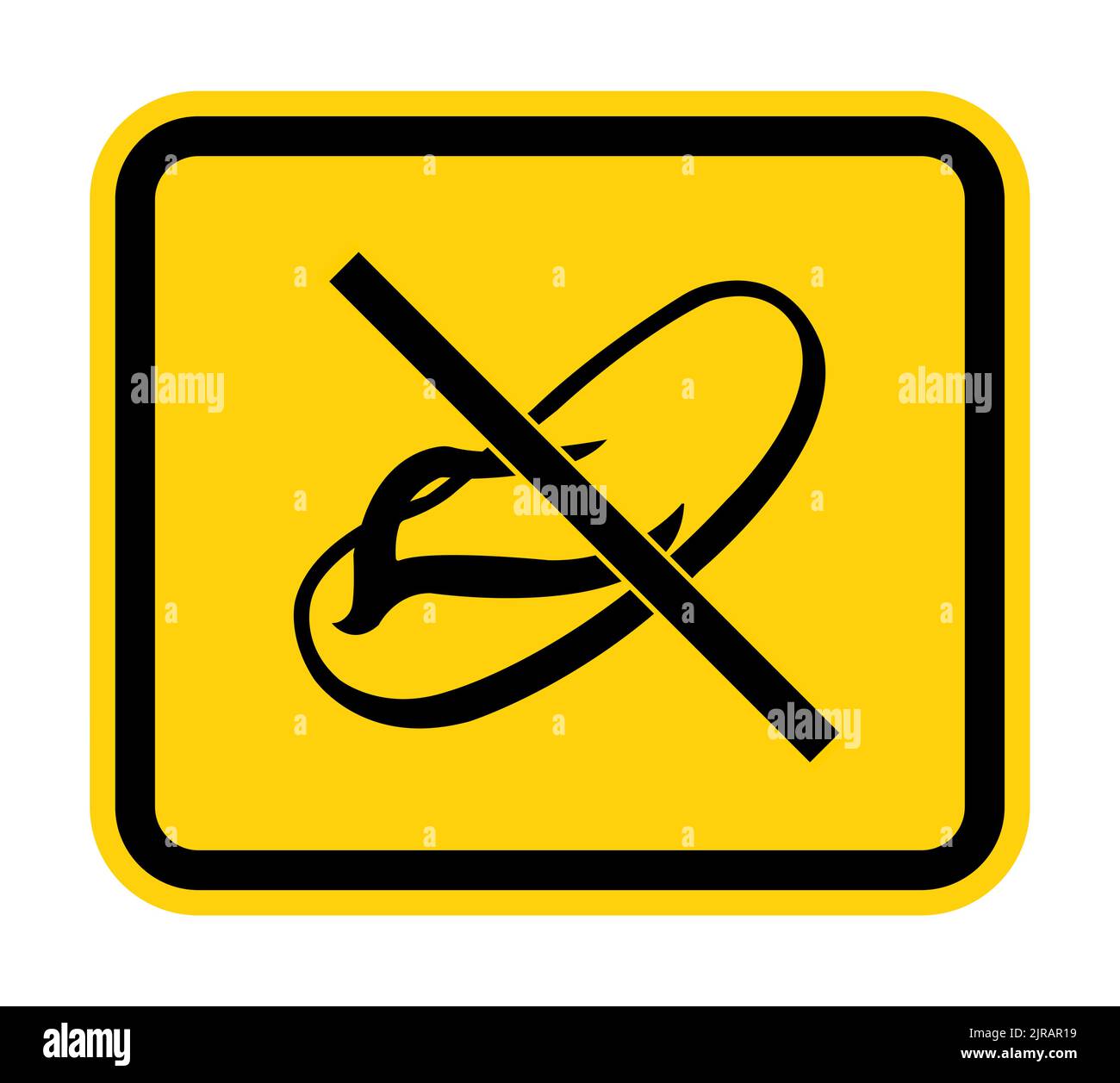 No Slipper On White Background Stock Vector