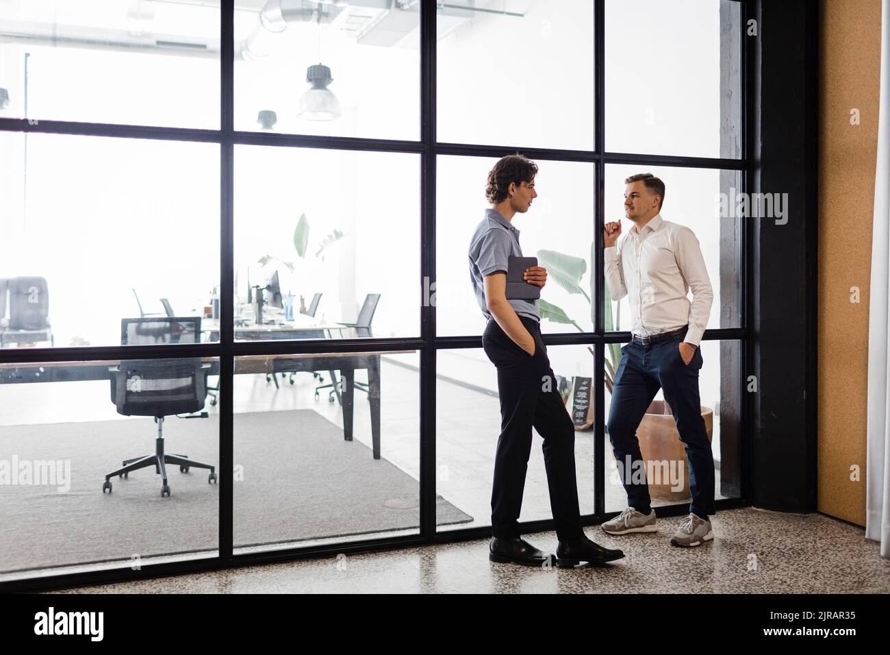 Business colleagues having discussion in office Stock Photo