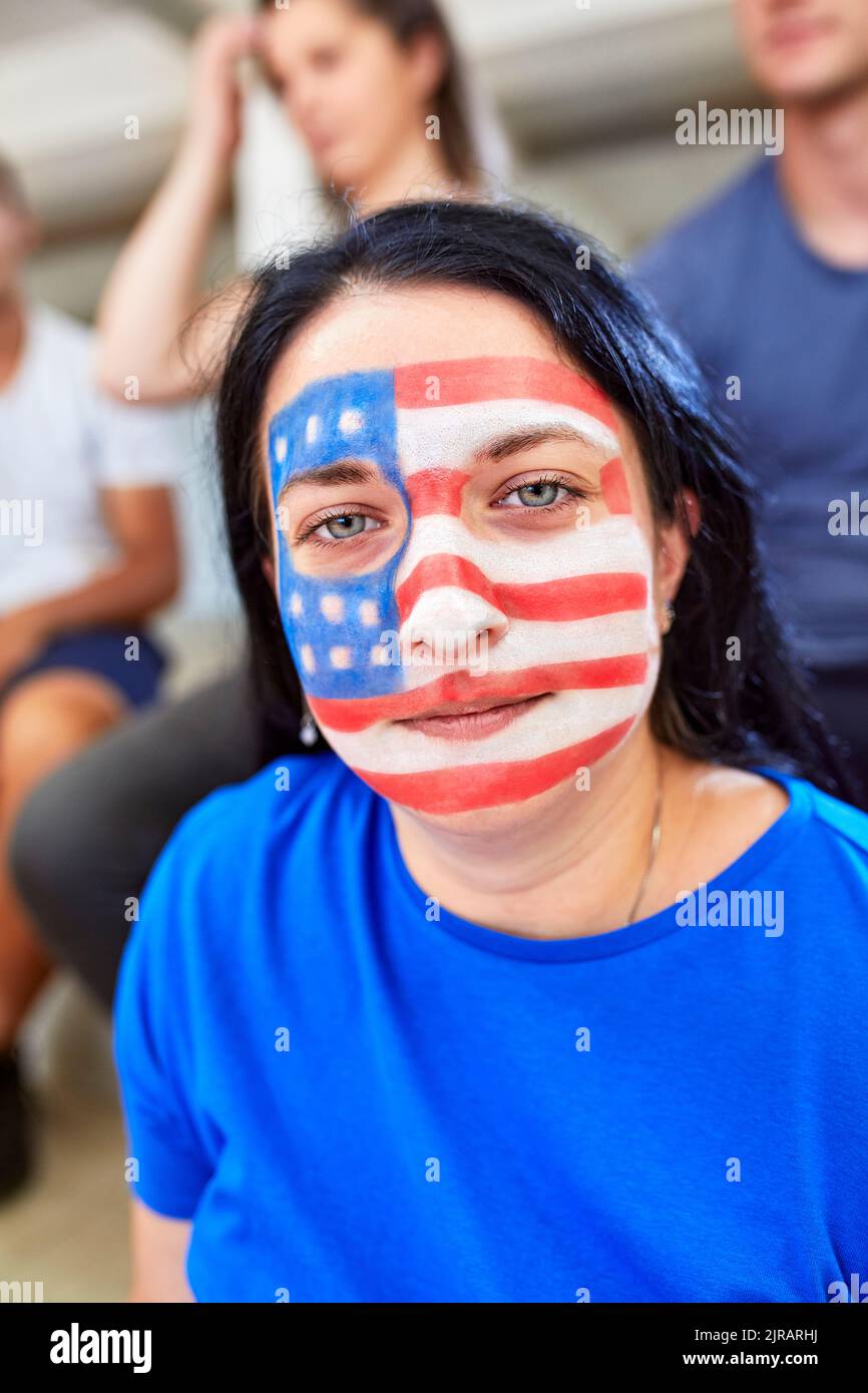 Cute American Flag Face Paint