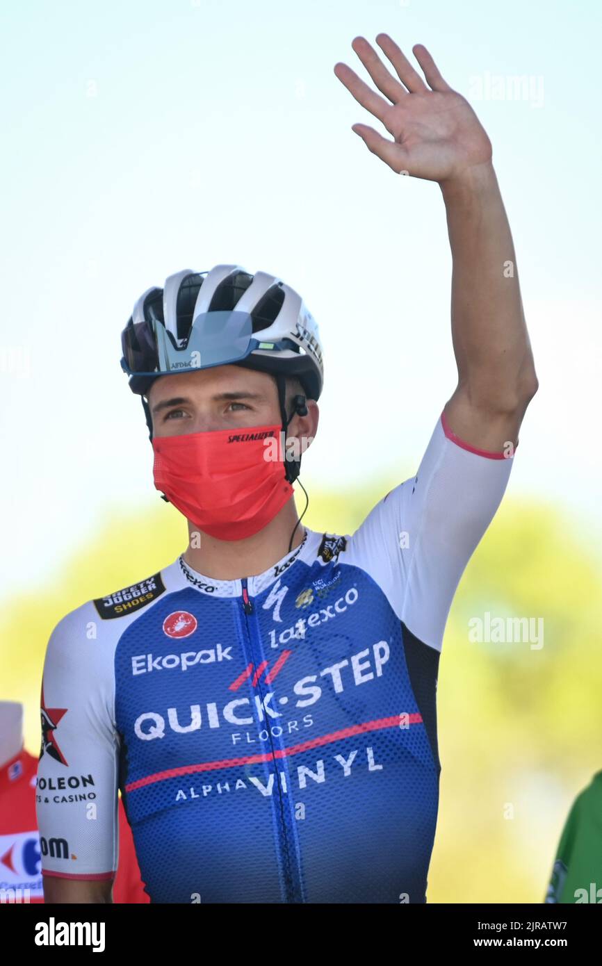 Belgian Remco Evenepoel of QuickStep Alpha Vinyl pictured at the start