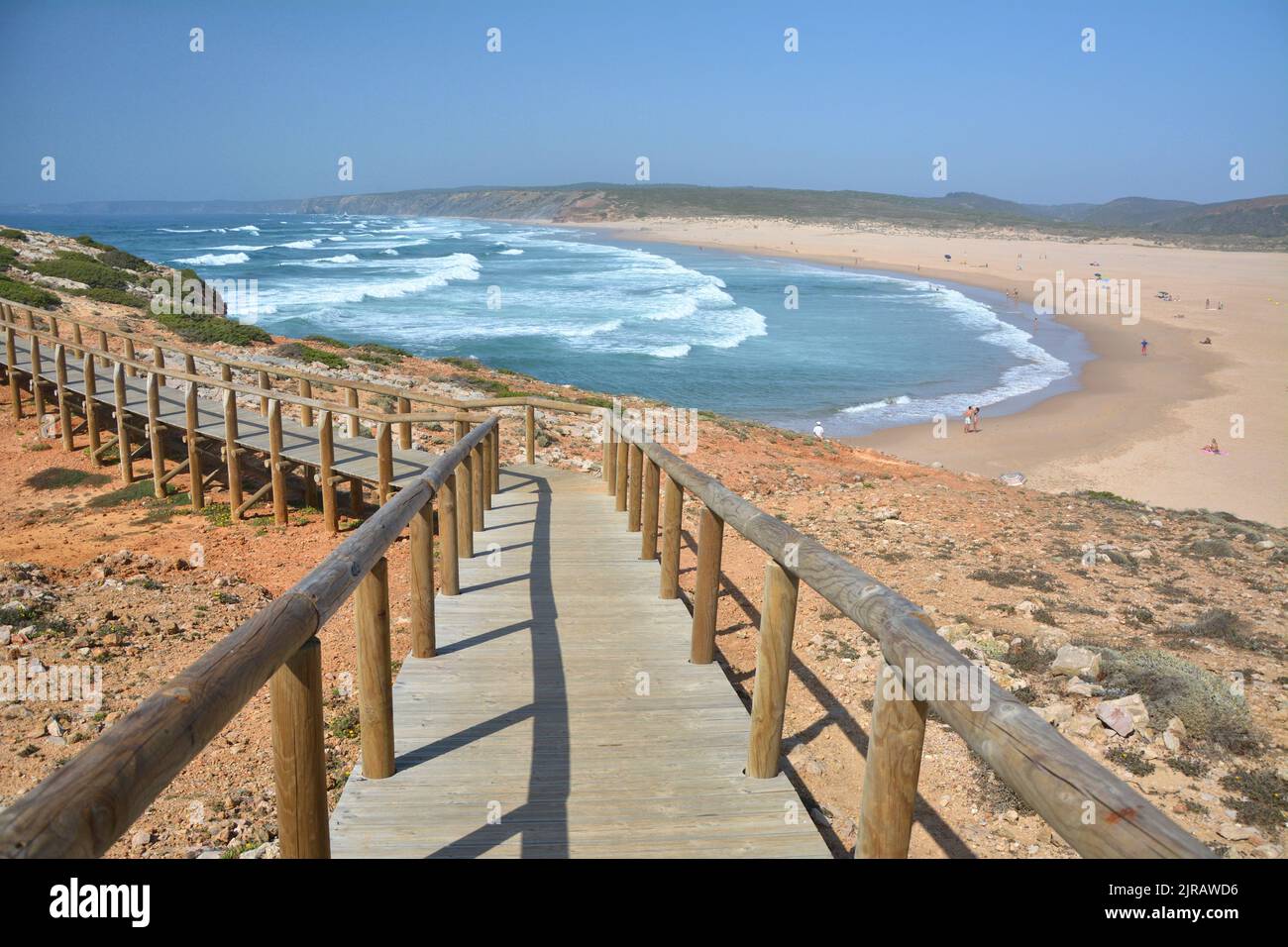 Beautiful beach in Algarve, Portugal. Praia da Bordeira. Stock Photo