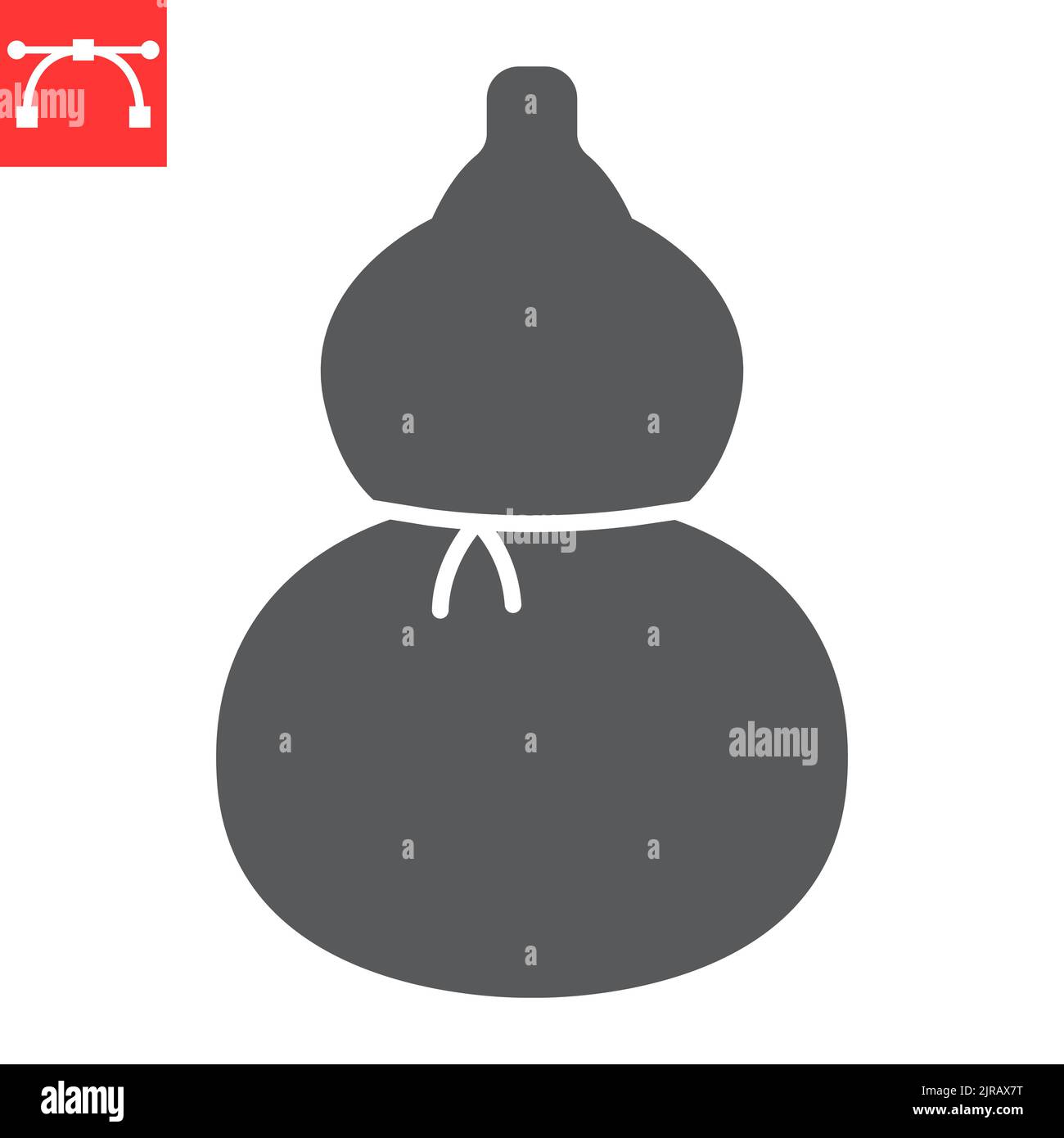 Gourd calabash glyph icon, chinese bottle and drink, calabash vector ...