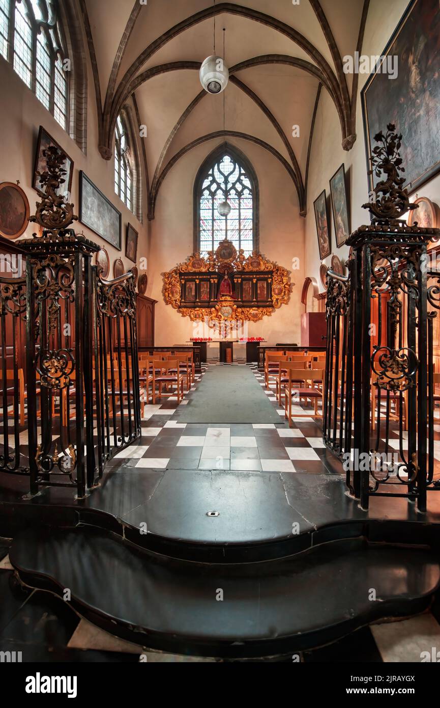 St. Martin’s Church, Lateral chapel, Kortrijk, Belgium Stock Photo