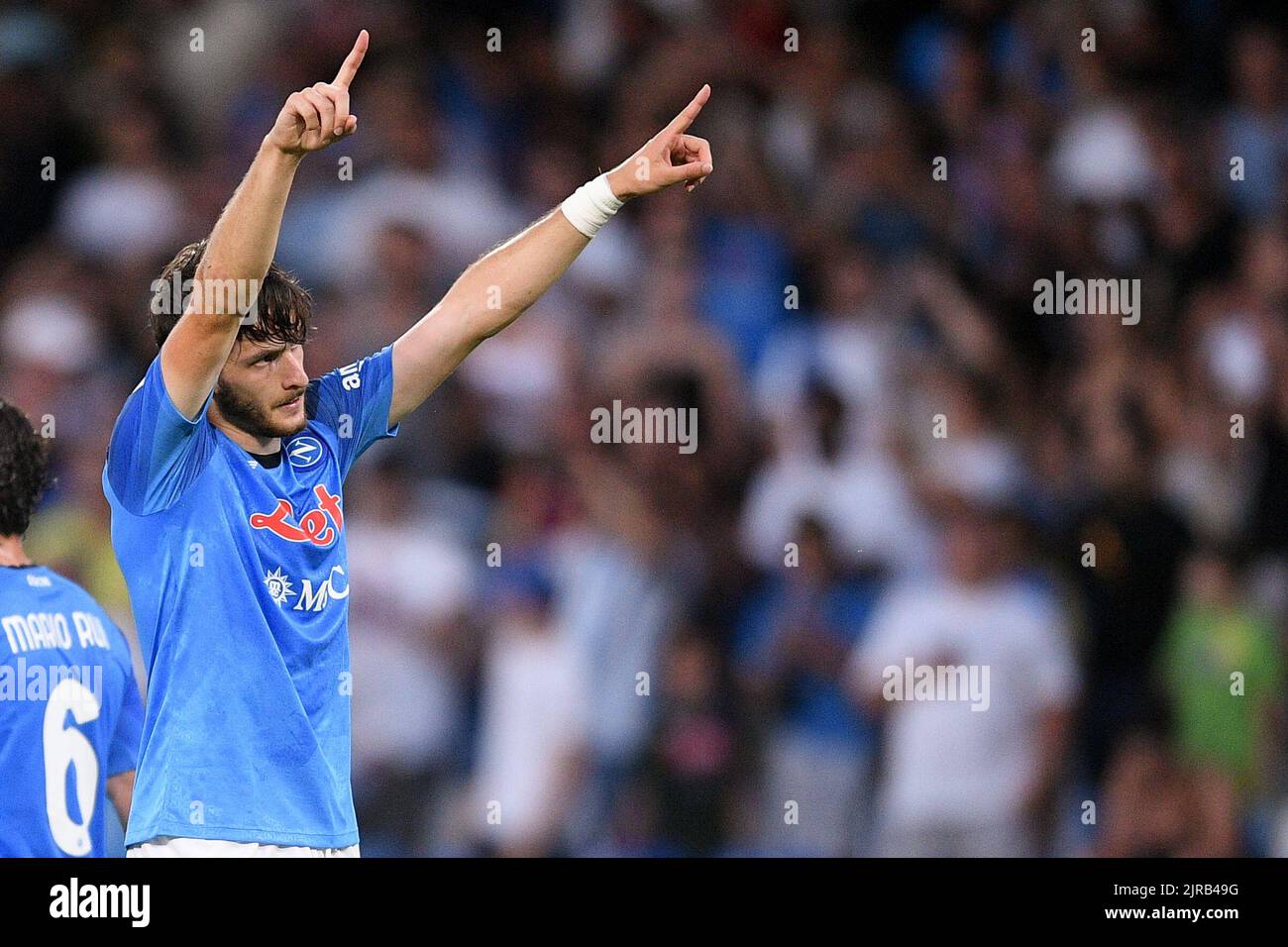 Naples, Italy. 21st Aug, 2022. Khvicha Kvaratskhelia Of SSC Napoli ...