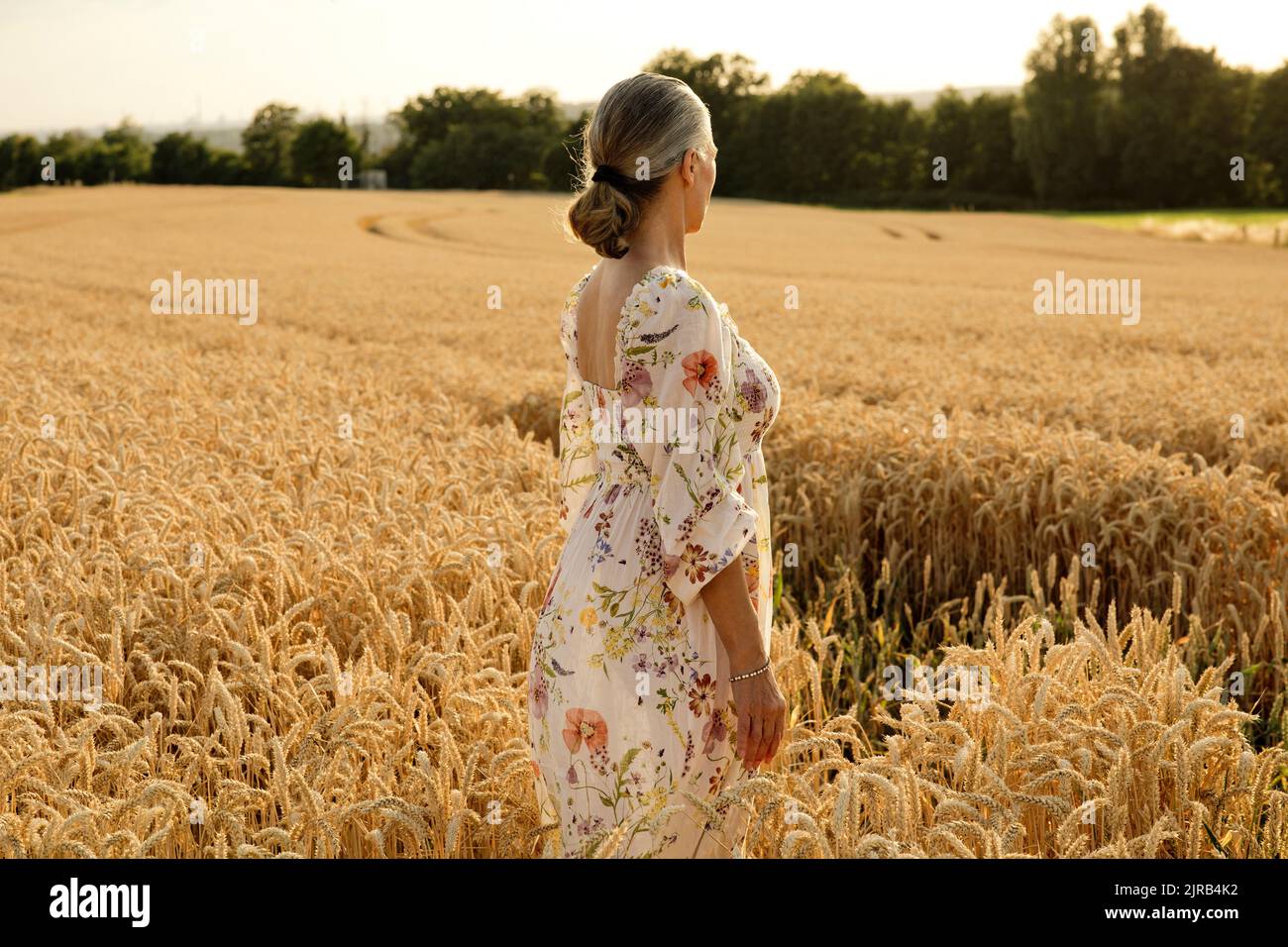 Senior woman rear view dress hi-res stock photography and images - Alamy