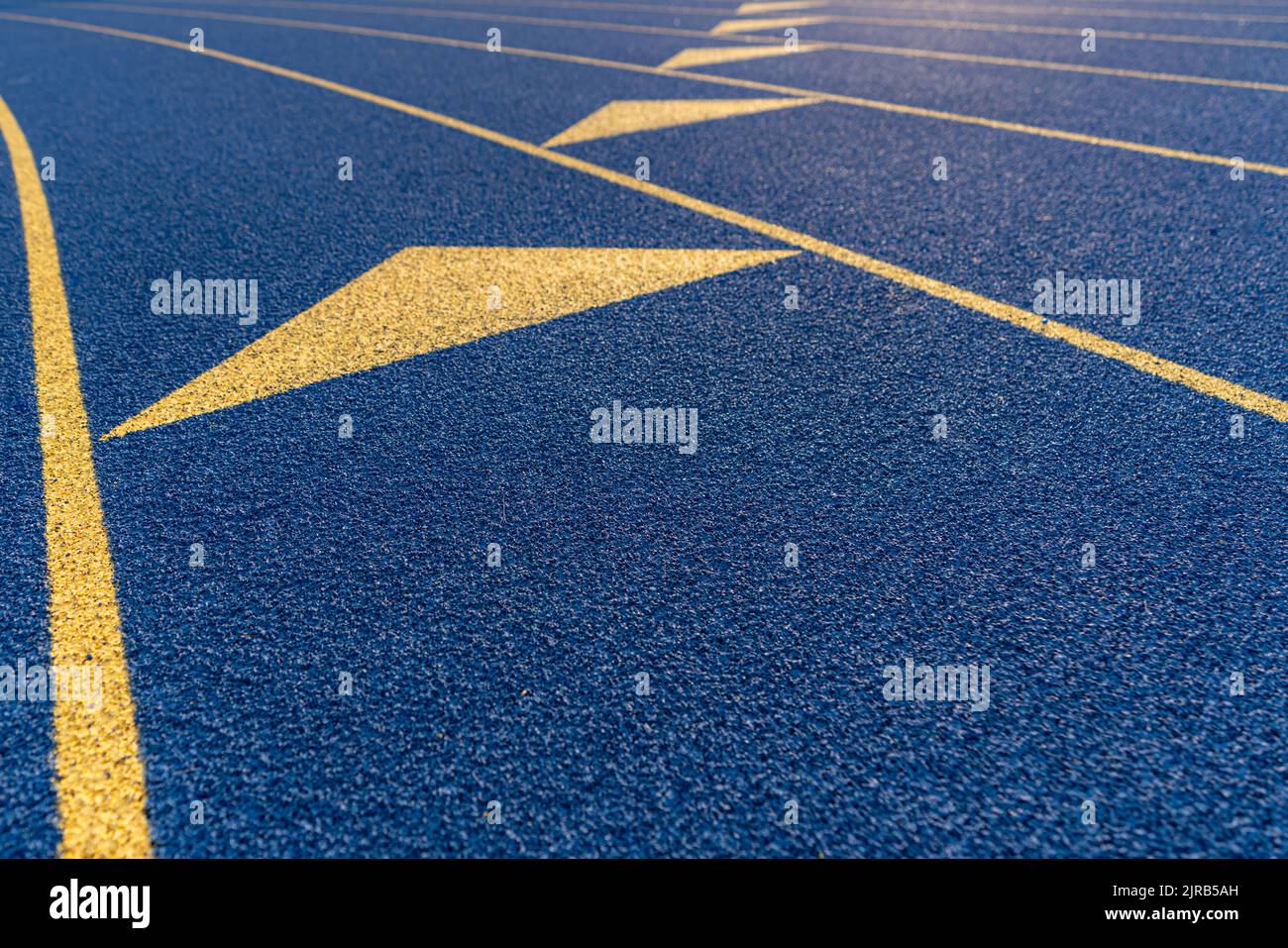 Inspiring close up of the start of an exchange zone on a new blue