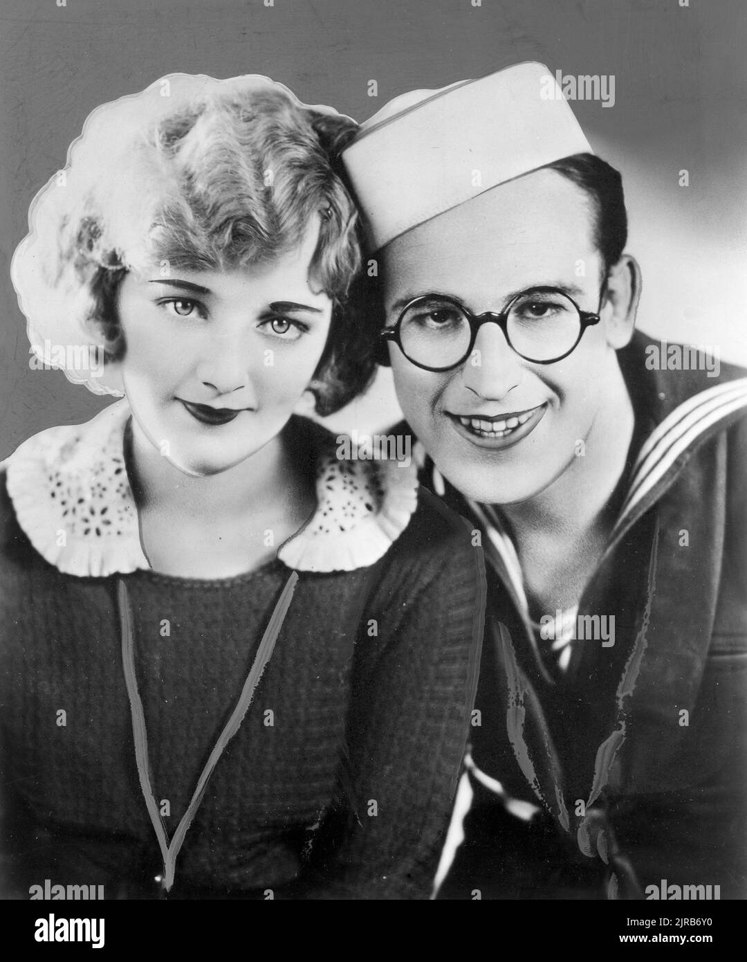 Vintage photo - Promotional photo for the film A Sailor Made Man (1921) with Harold Lloyd and Mildred Davis. Stock Photo