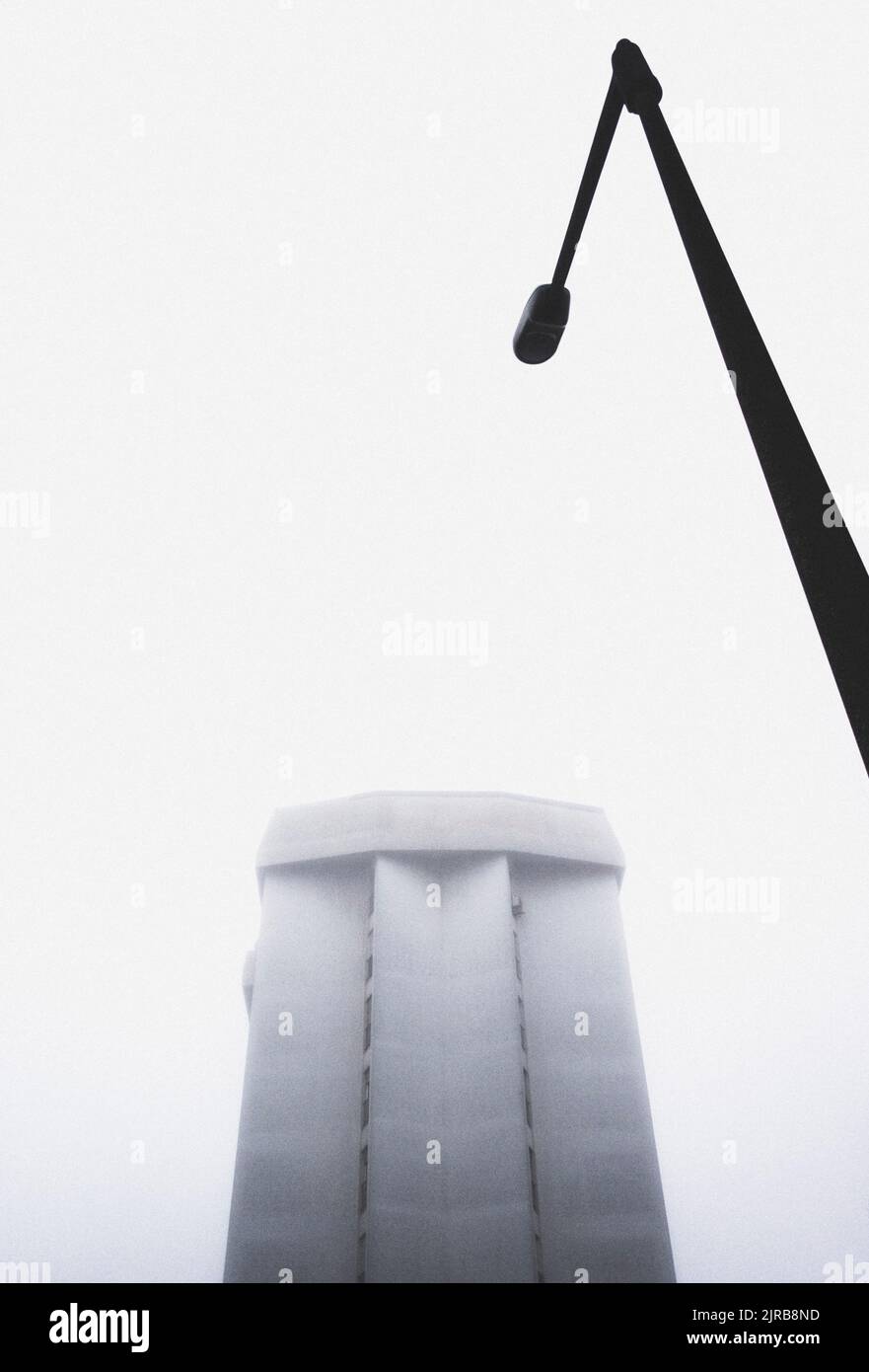 Street light in front of building Stock Photo Alamy