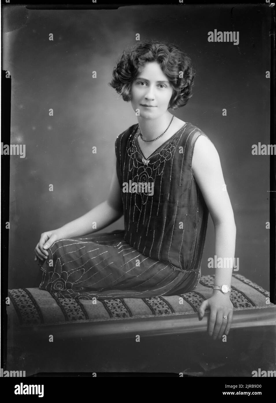 Miss Betty Trainor, 30 July 1930, Wellington, by Cuba Photographic Studio. Stock Photo