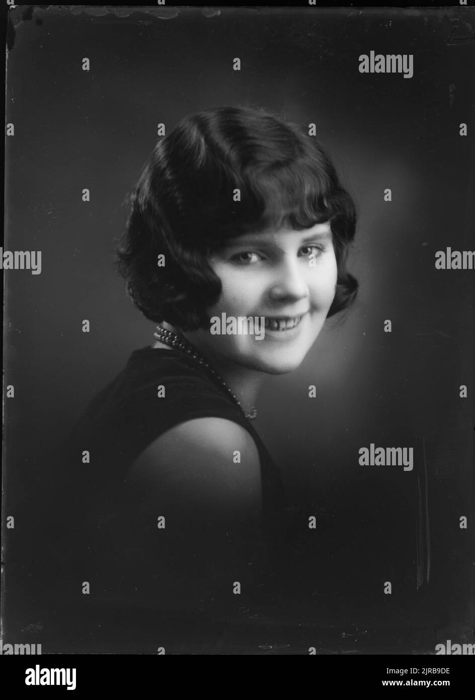 Miss Olive Trainor, 23 August 1930, Wellington, by Cuba Photographic Studio. Stock Photo