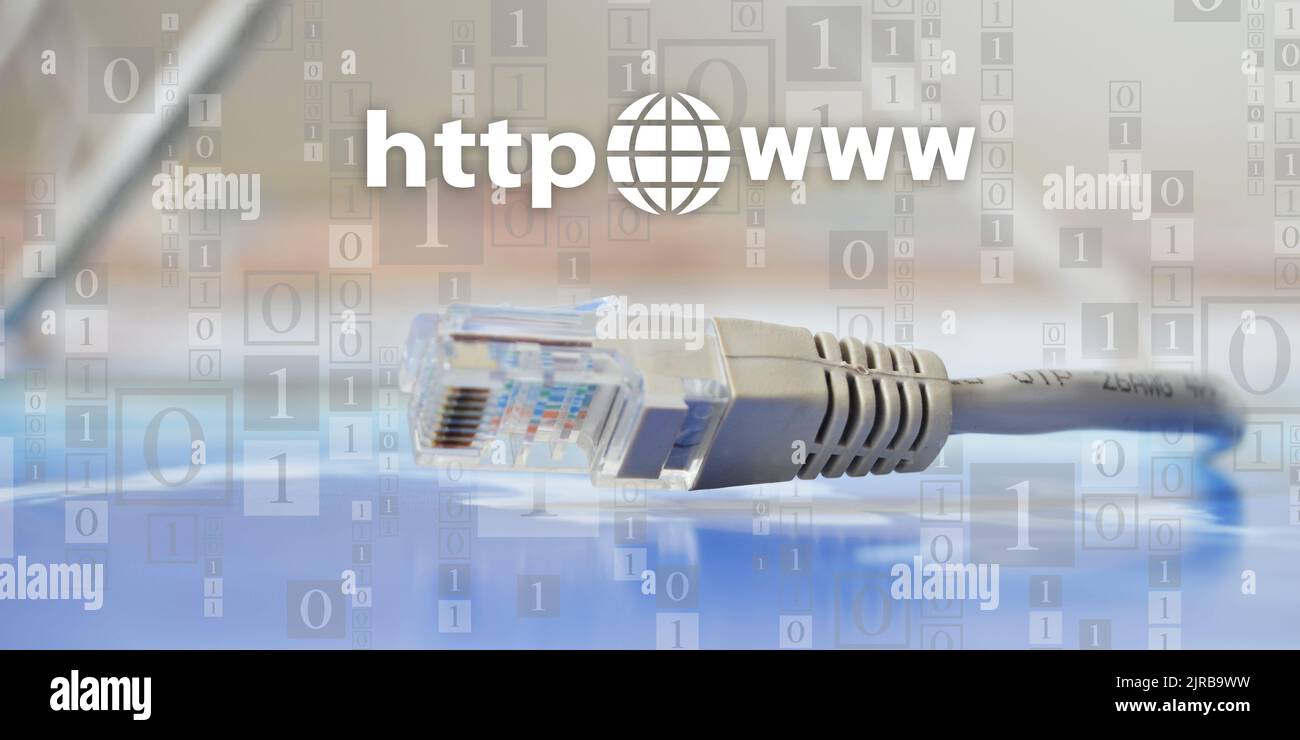 cable. Network connection and communication