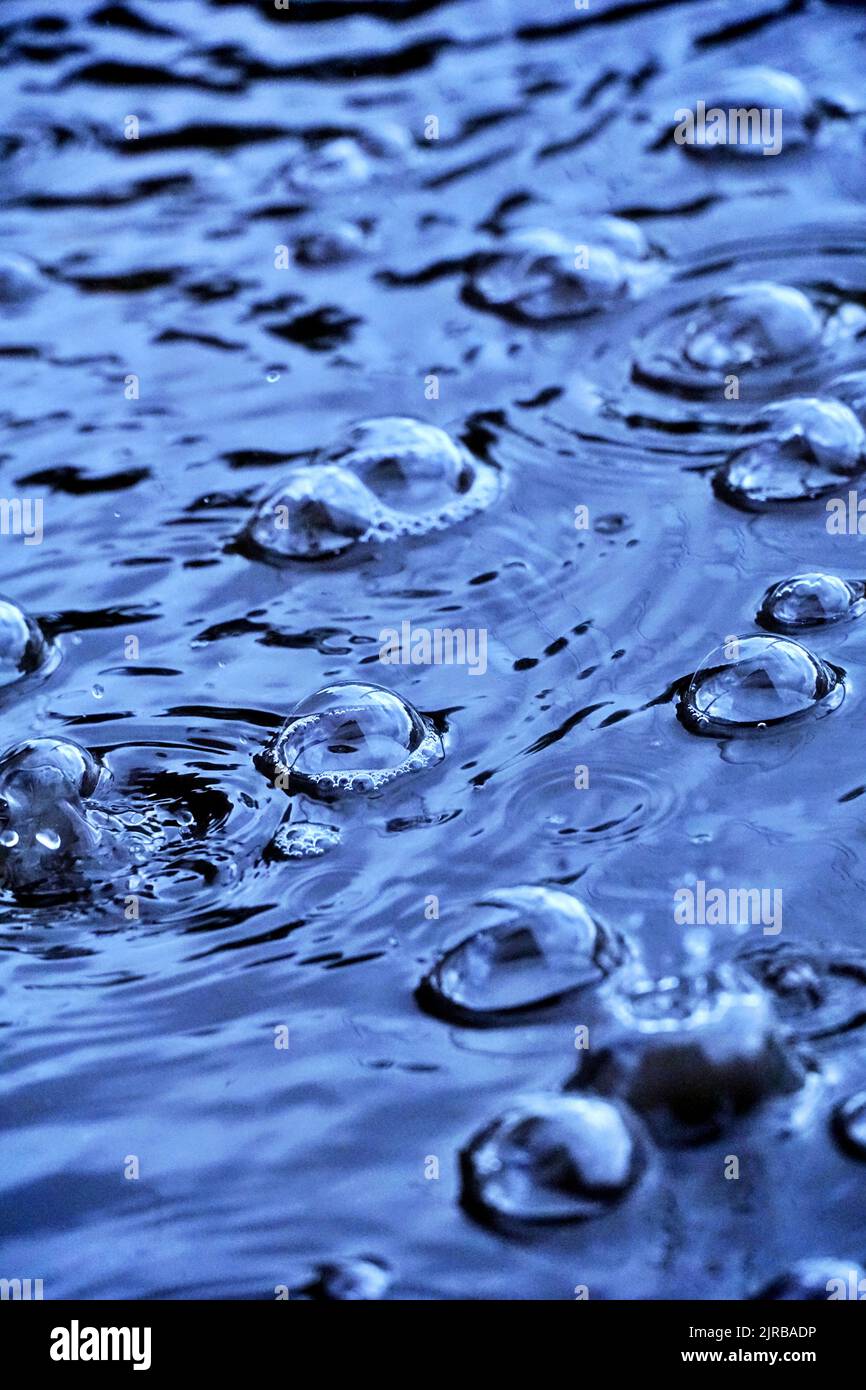 Air bubbles on the surface of the pathway when it rain Stock Photo Alamy