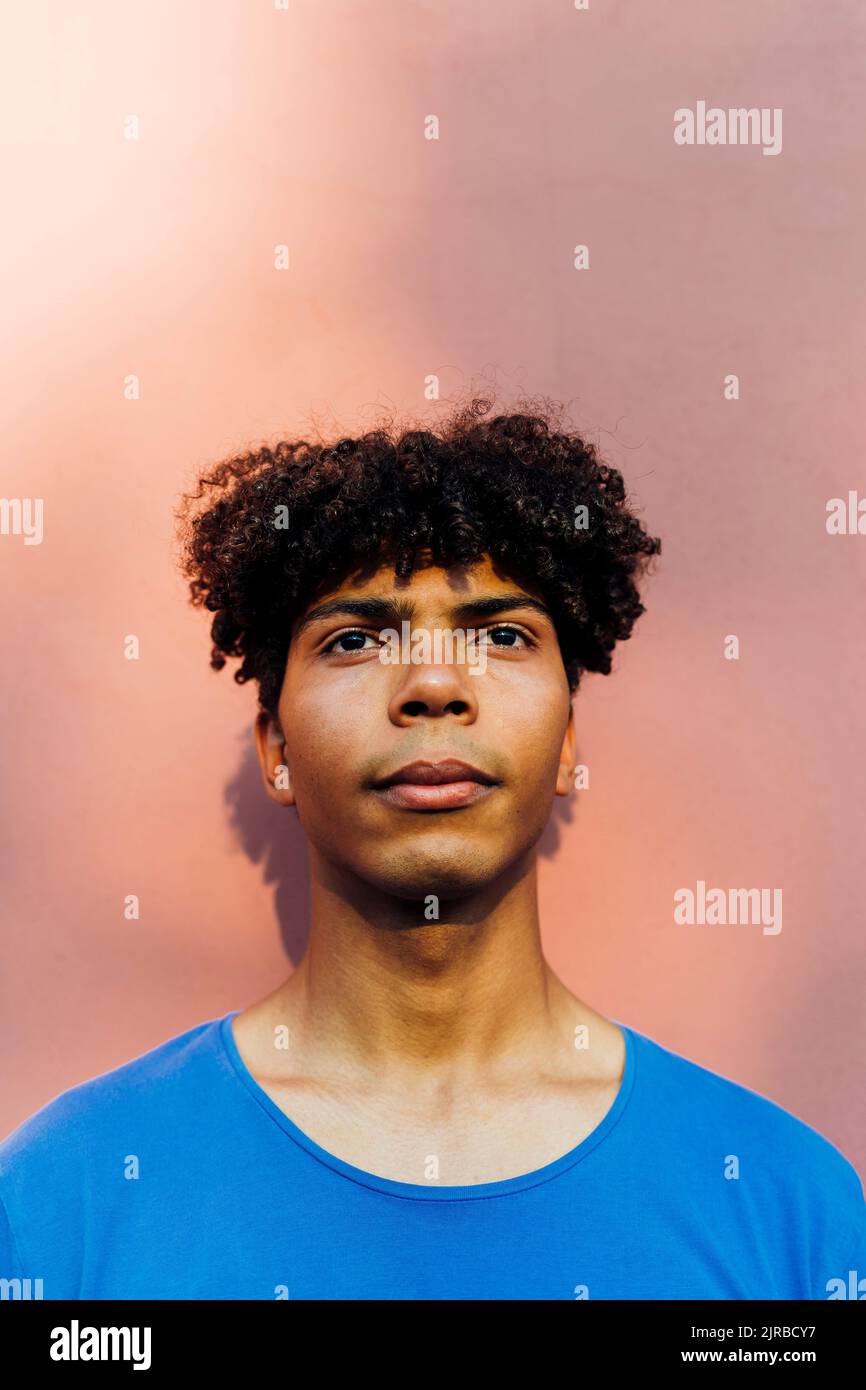 Light colored curly hair hi-res stock photography and images - Alamy