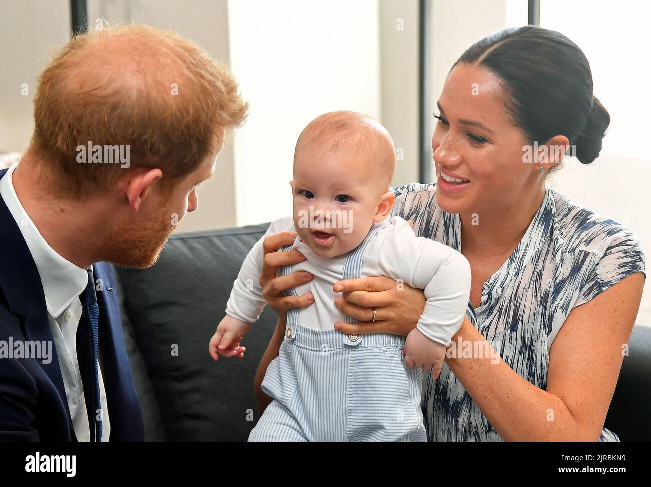 File photo dated 25/09/2019 of the Duke and Duchess of Sussex holding ...