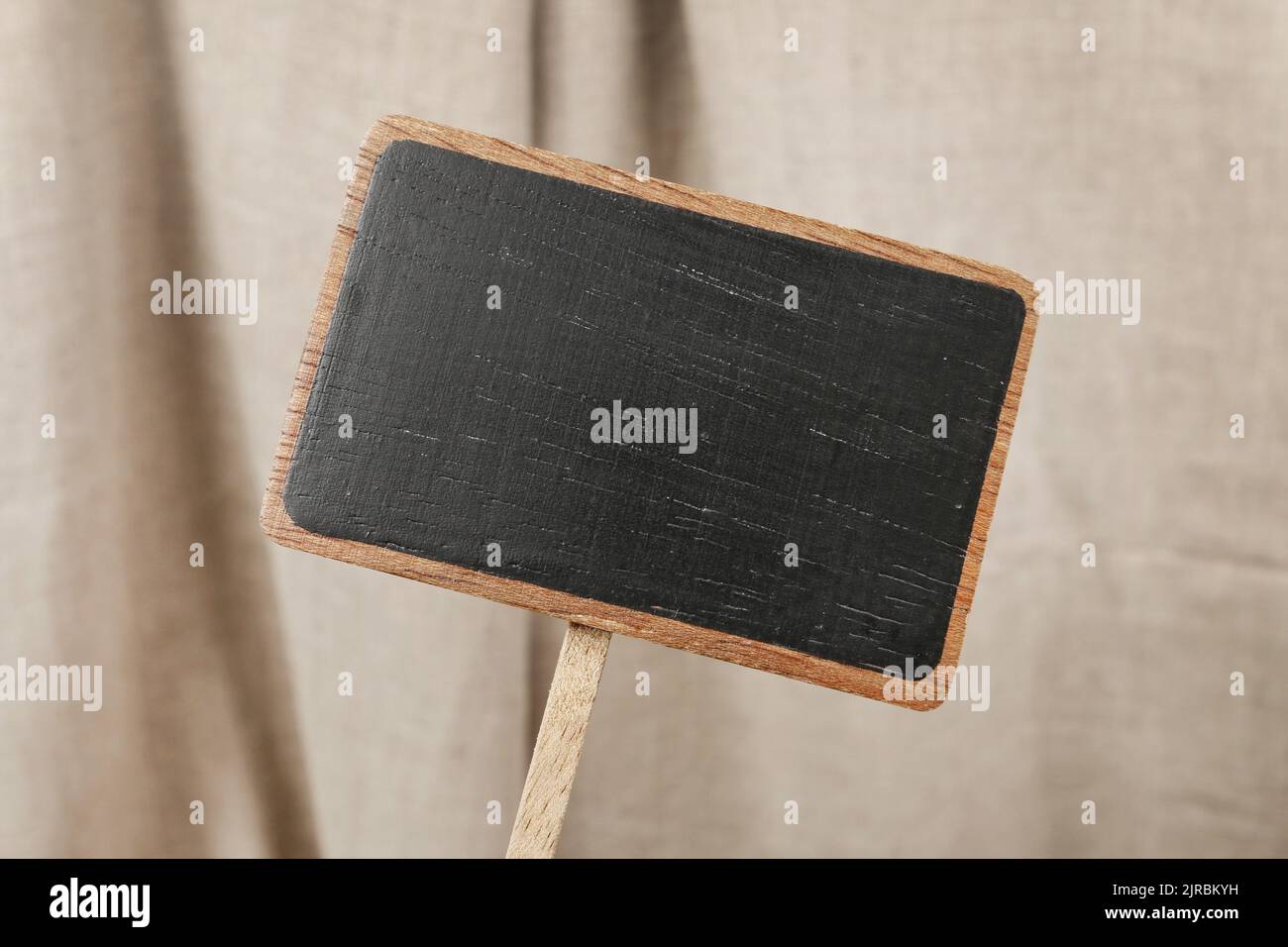 Blank blackboard label isolated on a grey background. Graphic resources Stock Photo