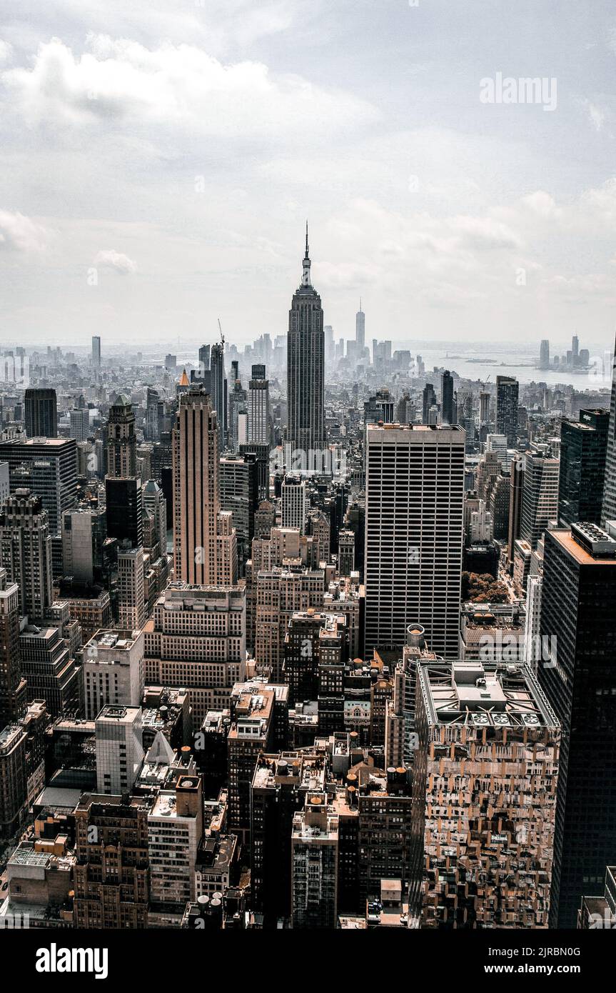 An aerial view of the New York city skylines Stock Photo Alamy