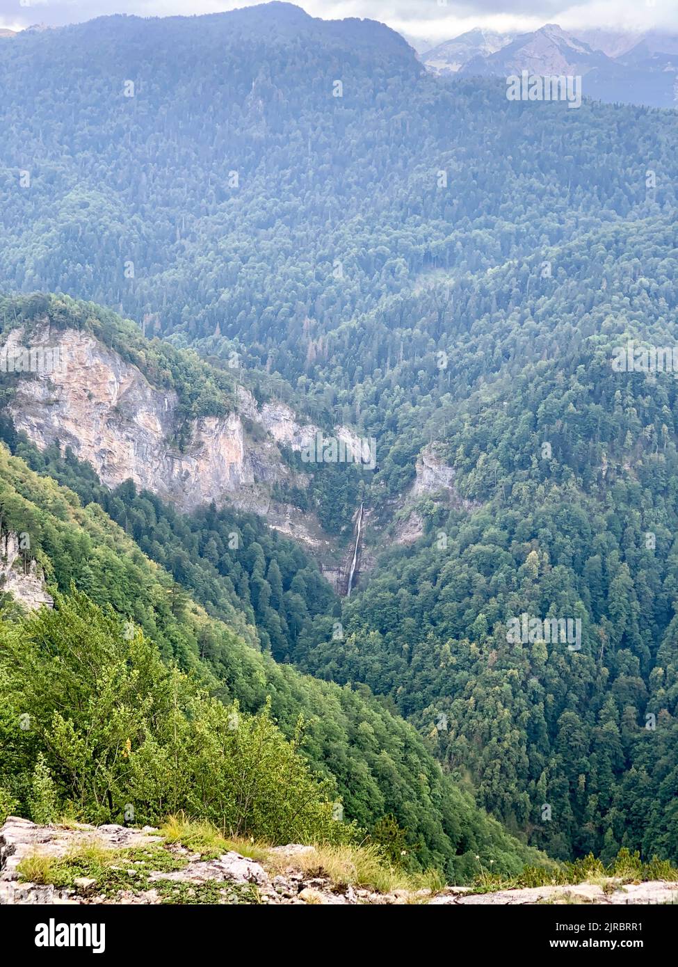Perućica Forest Reserve in Sutjeska national Park, Bosnia and Hercegovina. One of the last primeval forests in Europe, UNESCO heritage site. Stock Photo