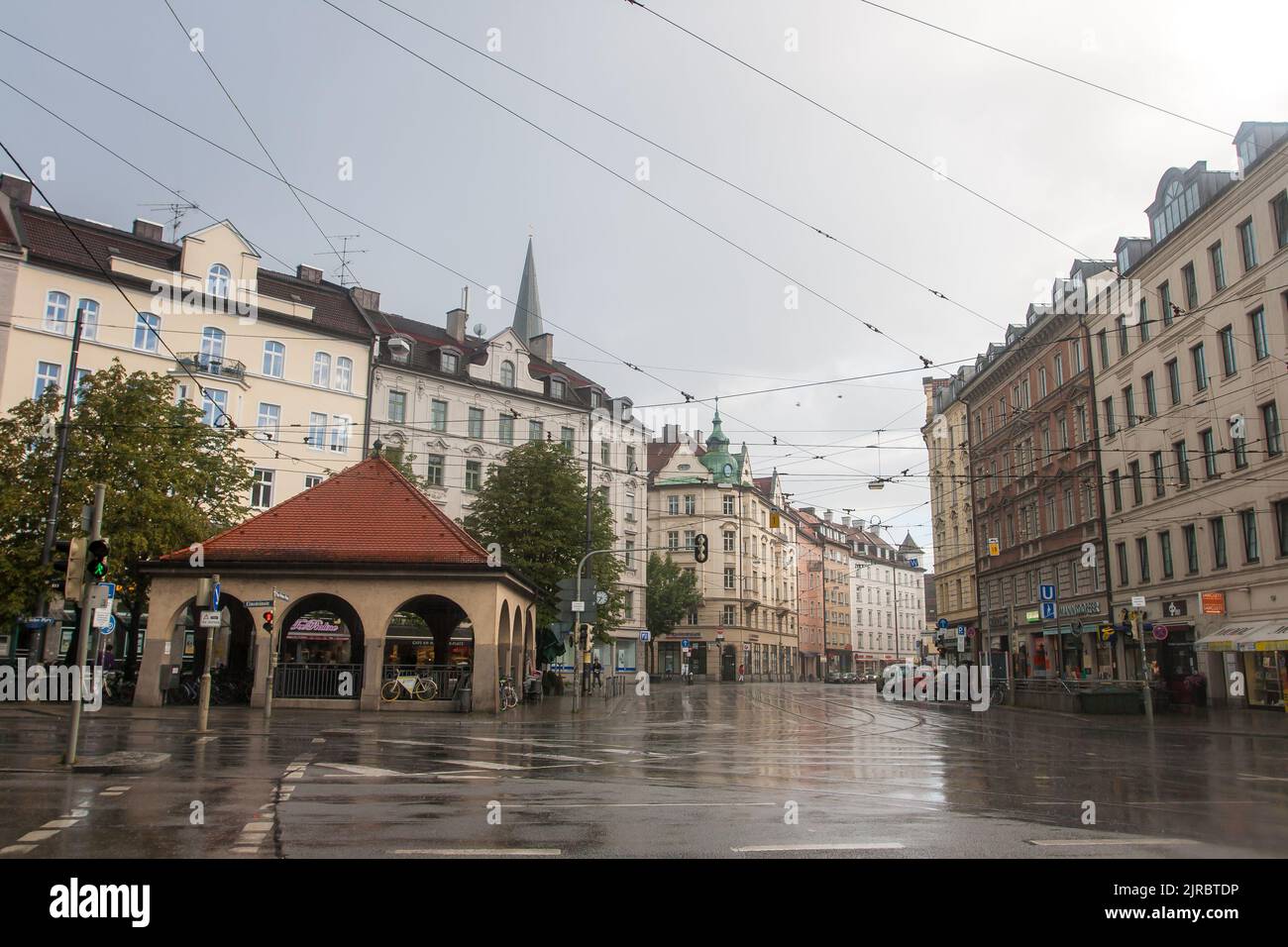 Max Weber Platz in Munich, one of the busiest intersection for both