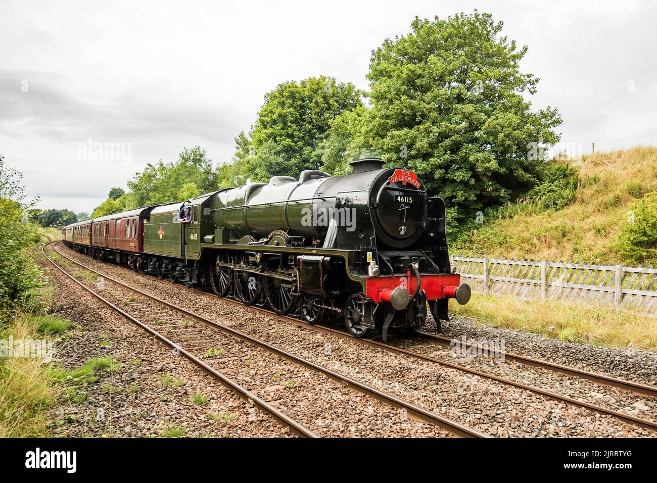 Lms royal scot class 6115 scots guardsman at long preston hires stock
