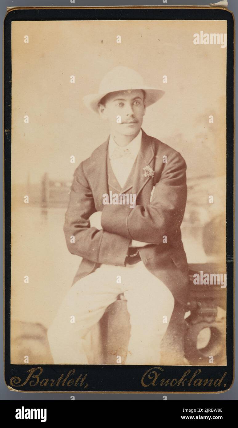 Portrait of a man, 1880s, Auckland, by Robert Henry Bartlett. Stock Photo