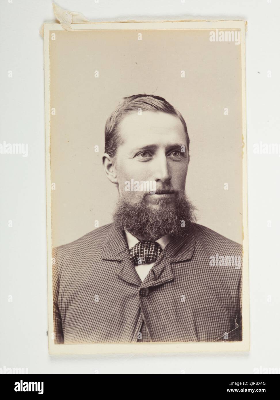 Portrait of a man, 1880s, New Zealand, maker unknown. Stock Photo