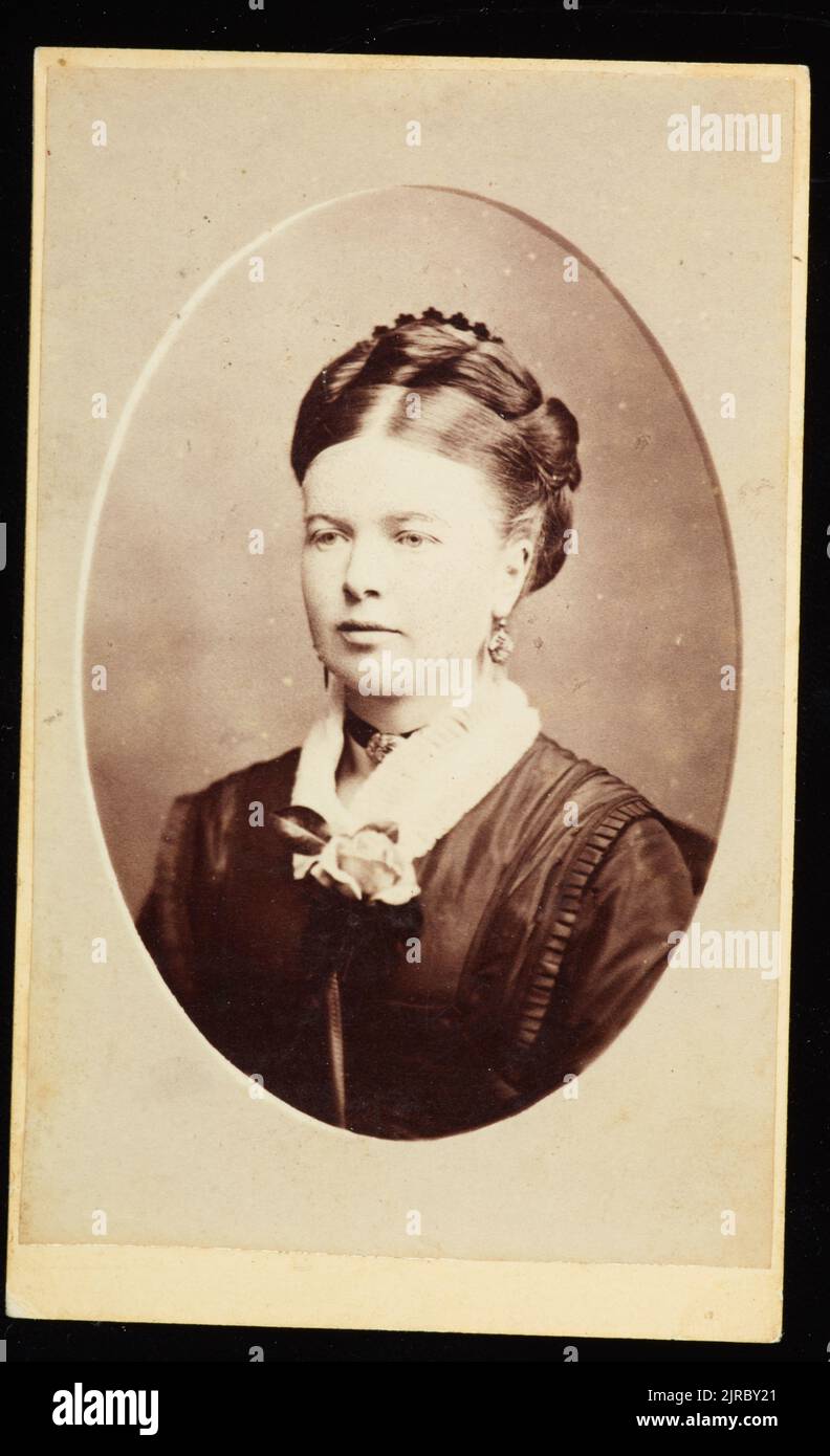 Portrait of a woman, 1880s, Auckland, by William Davis. Stock Photo