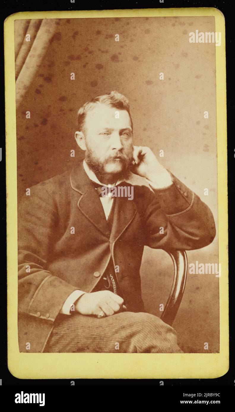 Portrait of a man, 1880s, Wellington, by Herbert Deveril. Stock Photo