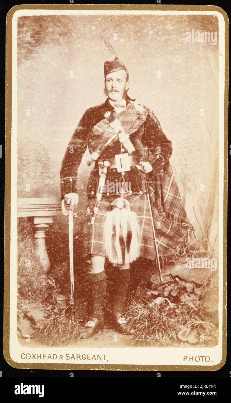 Portrait of a Scot, 1880s, Dunedin, by Coxhead and Sargeant. Stock Photo